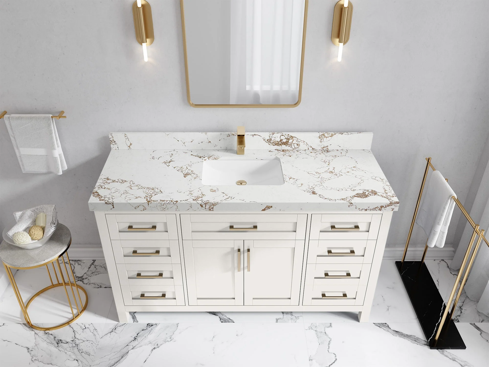Cambridge 60 in. W x 22 in. D Single Sink Bathroom Vanity - Image 38
