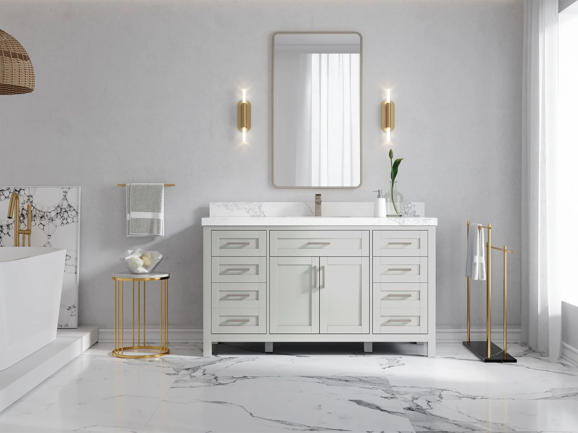 Cambridge 60 in. W x 22 in. D Single Sink Bathroom Vanity - Image 4