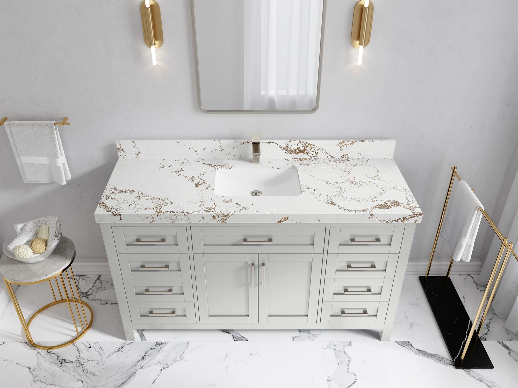 Cambridge 60 in. W x 22 in. D Single Sink Bathroom Vanity - Image 40