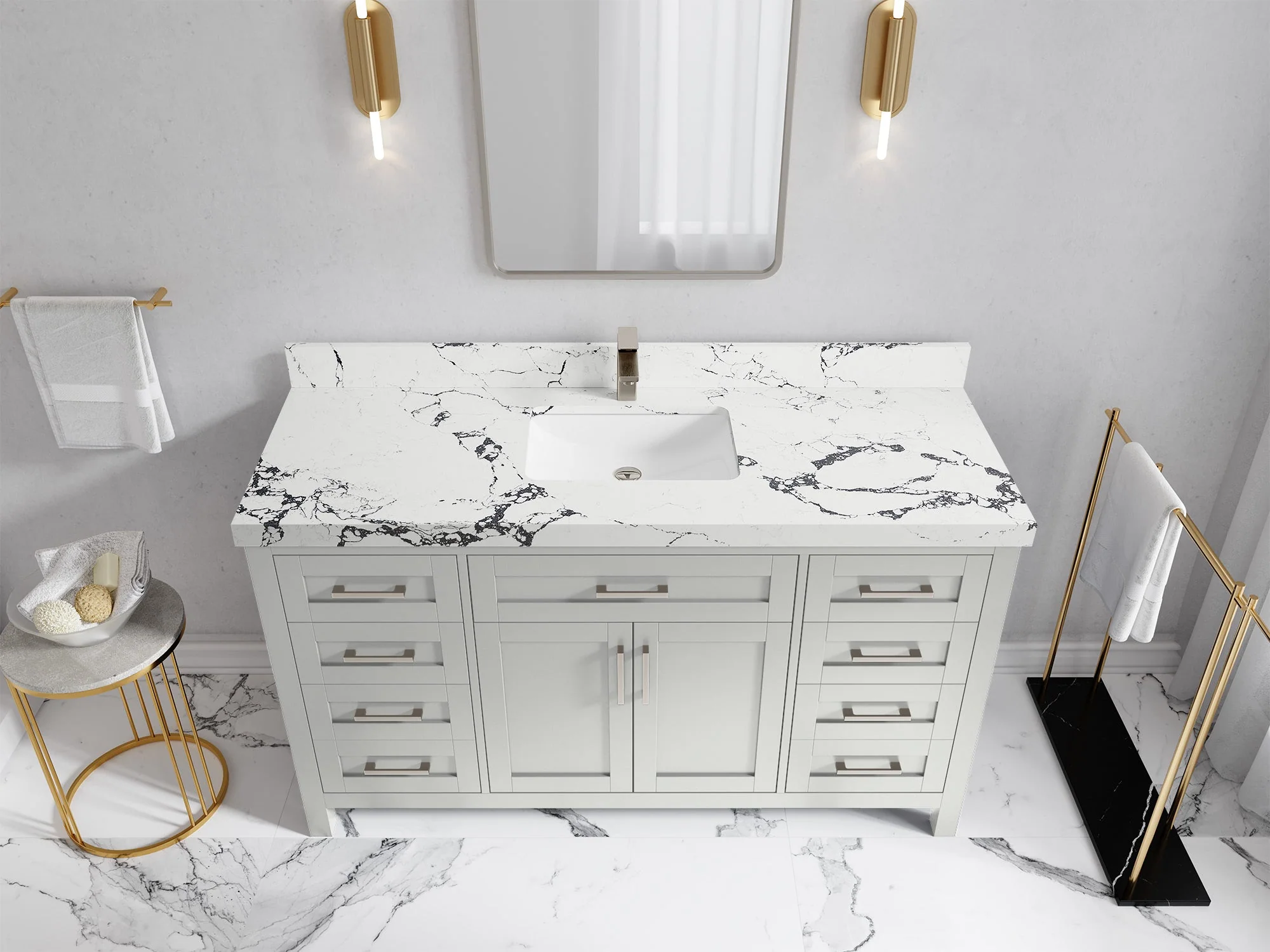 Cambridge 60 in. W x 22 in. D Single Sink Bathroom Vanity - Image 42