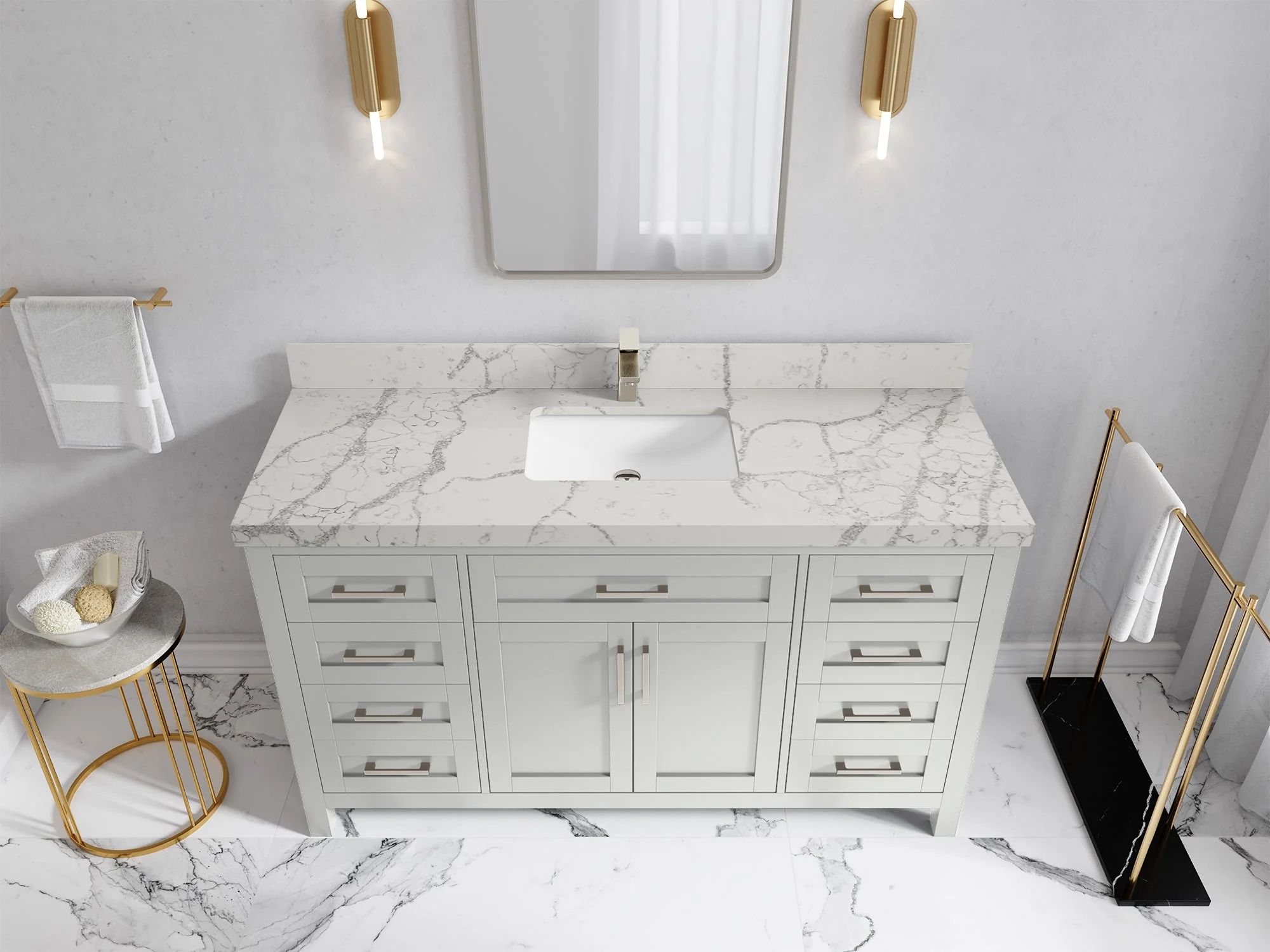 Cambridge 60 in. W x 22 in. D Single Sink Bathroom Vanity - Image 44