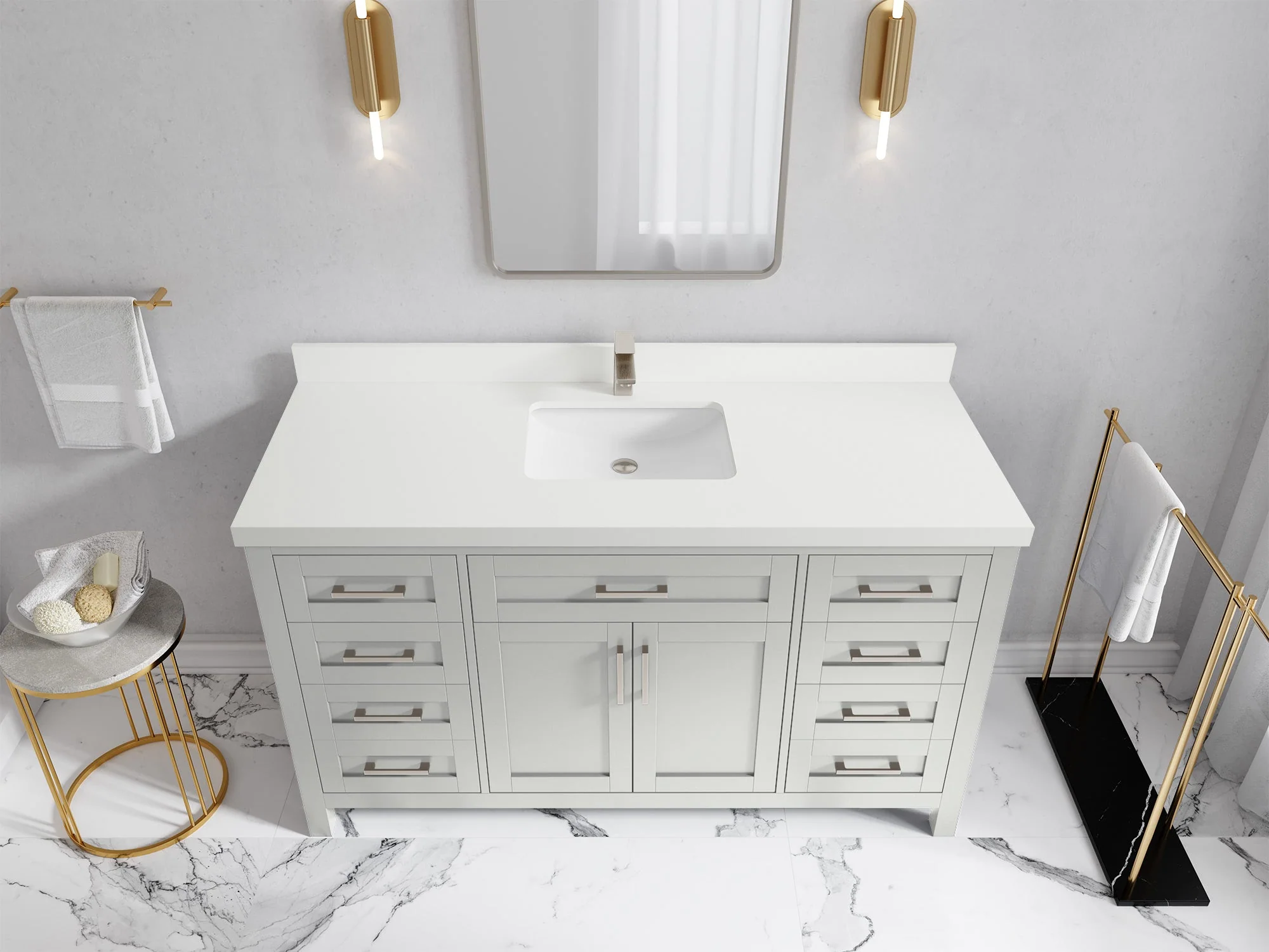 Cambridge 60 in. W x 22 in. D Single Sink Bathroom Vanity - Image 46