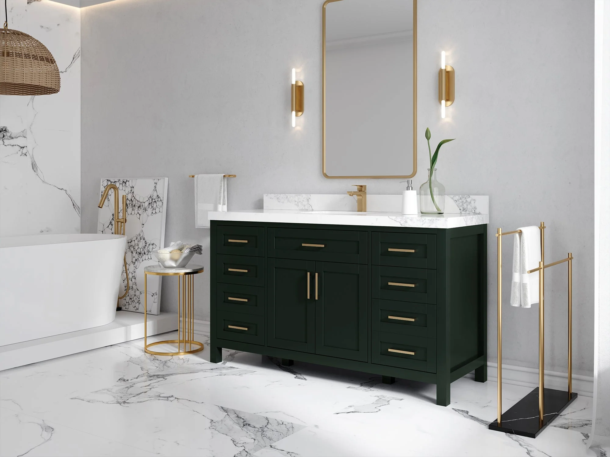 Cambridge 60 in. W x 22 in. D Single Sink Bathroom Vanity - Image 4