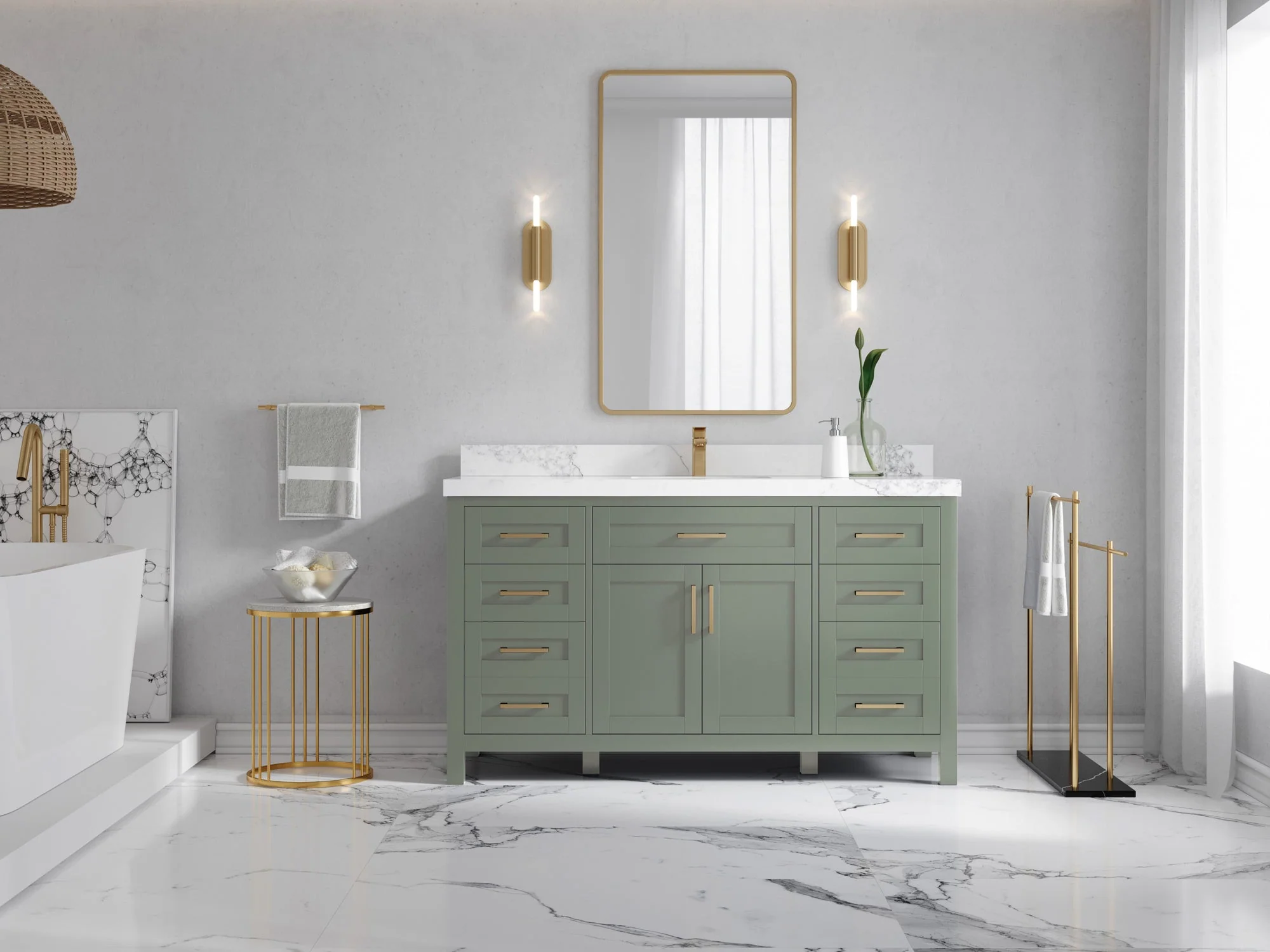 Cambridge 60 in. W x 22 in. D Single Sink Bathroom Vanity - Image 4