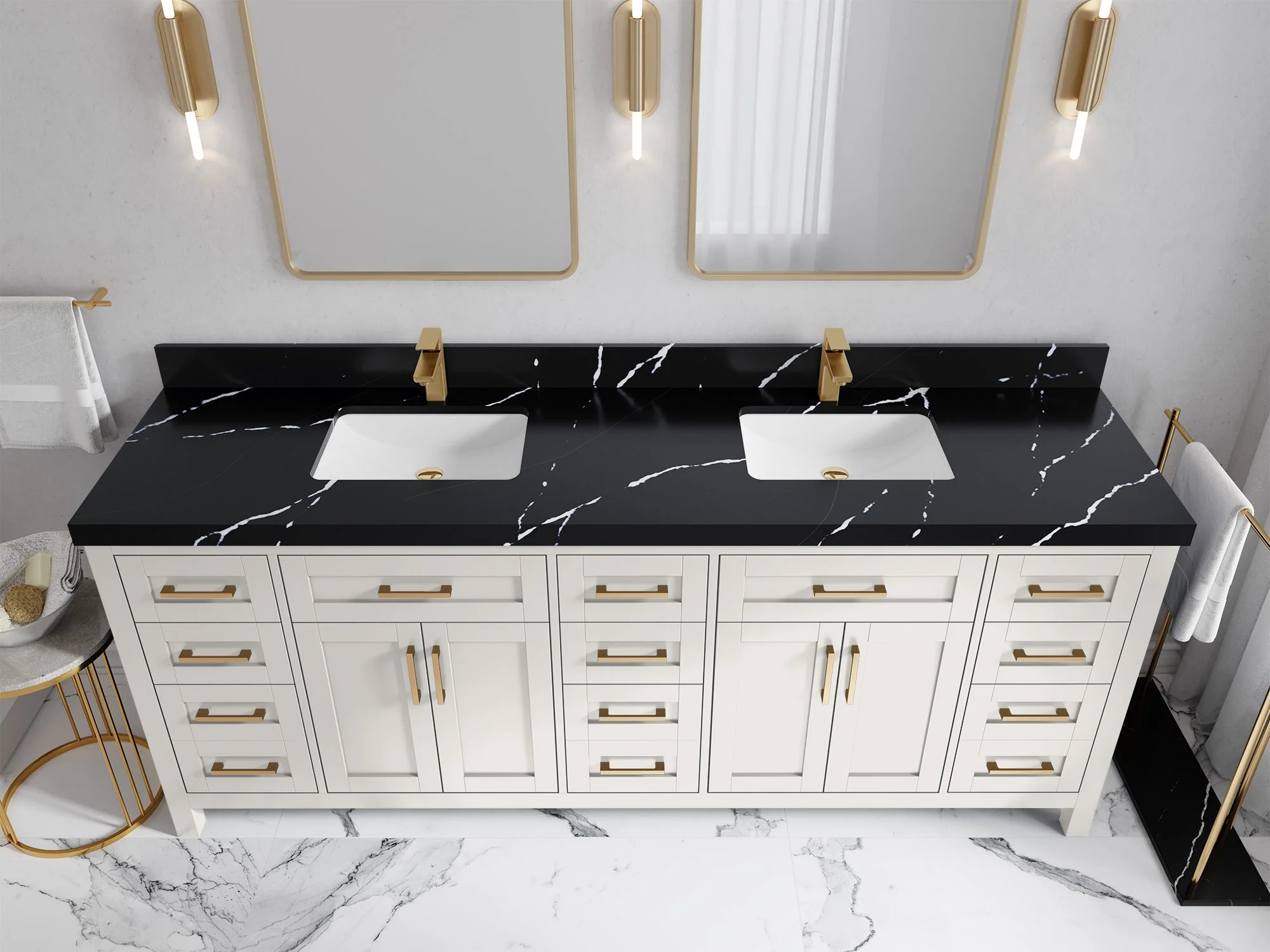 Cambridge 84 in. W x 22 in. D Double Sink Bathroom Vanity - Image 18