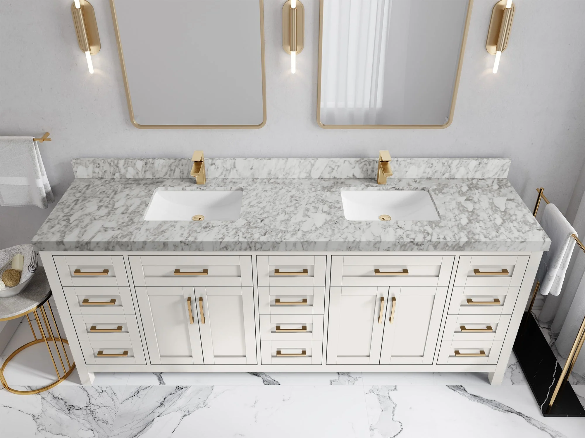 Cambridge 84 in. W x 22 in. D Double Sink Bathroom Vanity - Image 22