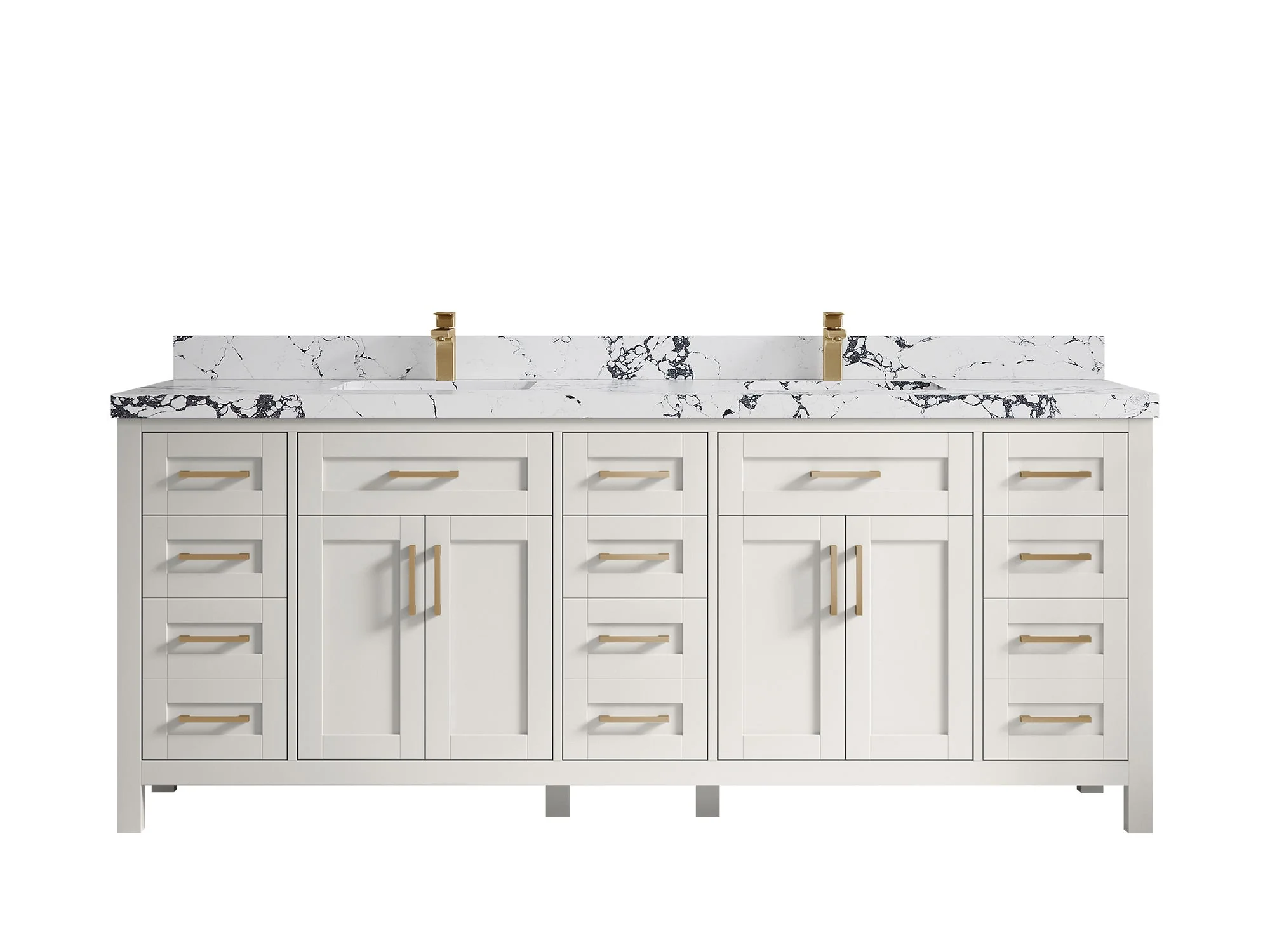 Cambridge 84 in. W x 22 in. D Double Sink Bathroom Vanity - Image 37