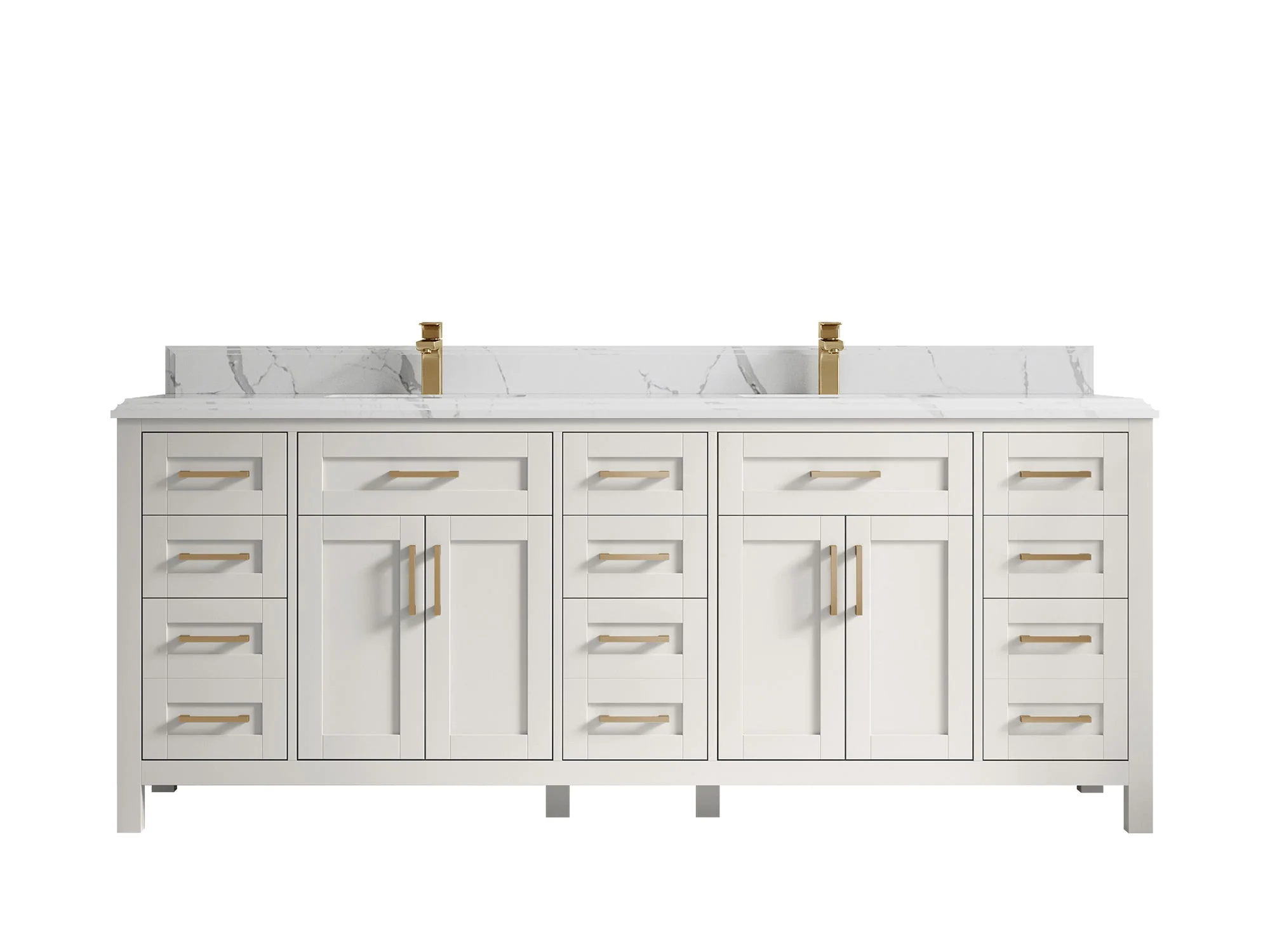 Cambridge 84 in. W x 22 in. D Double Sink Bathroom Vanity - Image 43