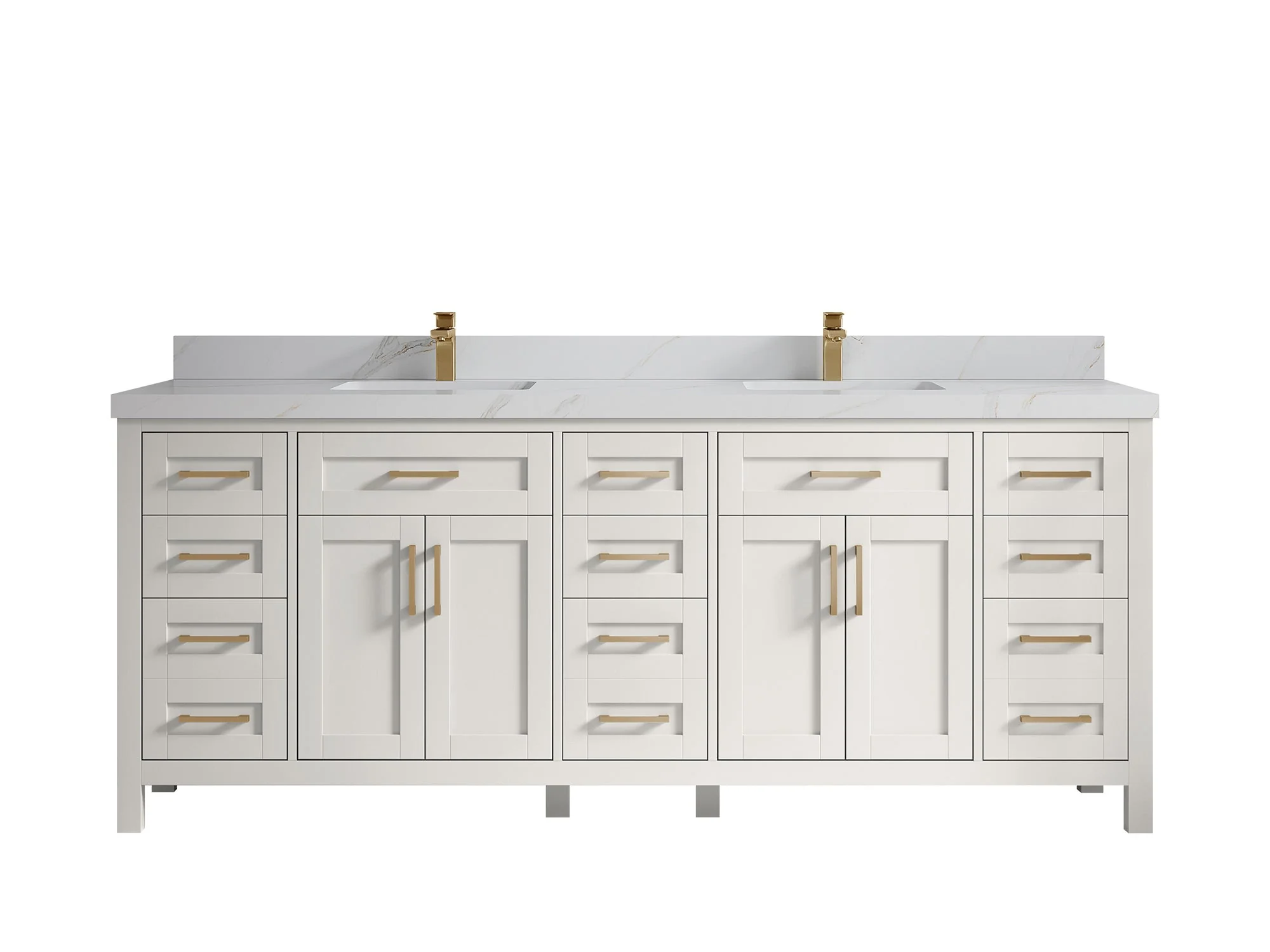 Cambridge 84 in. W x 22 in. D Double Sink Bathroom Vanity - Image 49