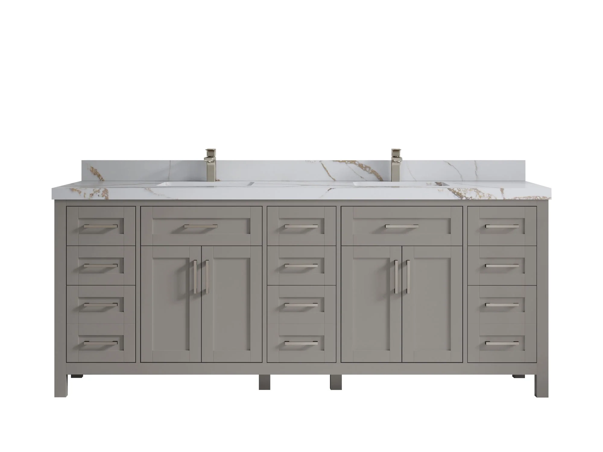 Cambridge 84 in. W x 22 in. D Double Sink Bathroom Vanity - Image 36