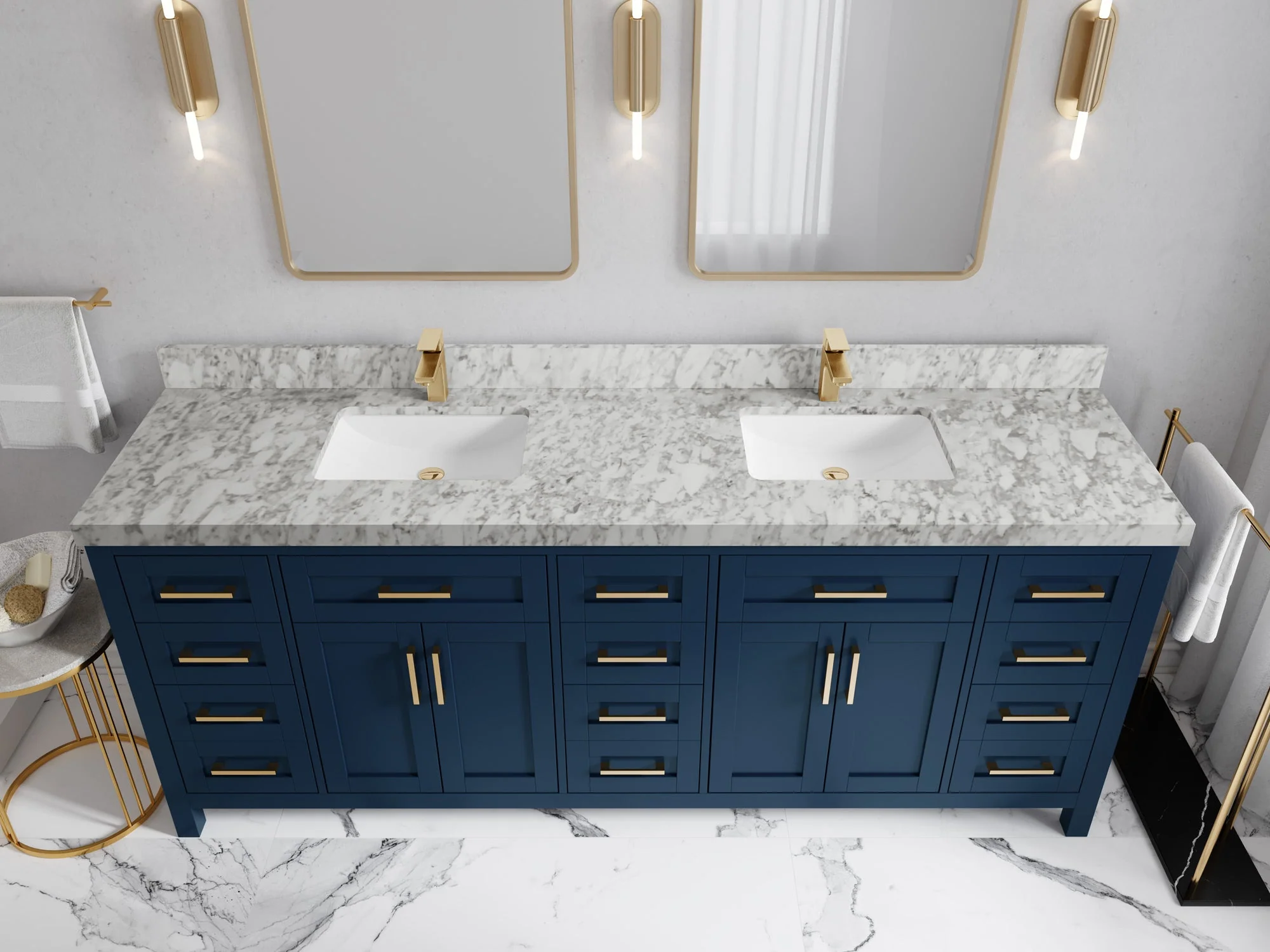 Cambridge 84 in. W x 22 in. D Double Sink Bathroom Vanity - Image 20