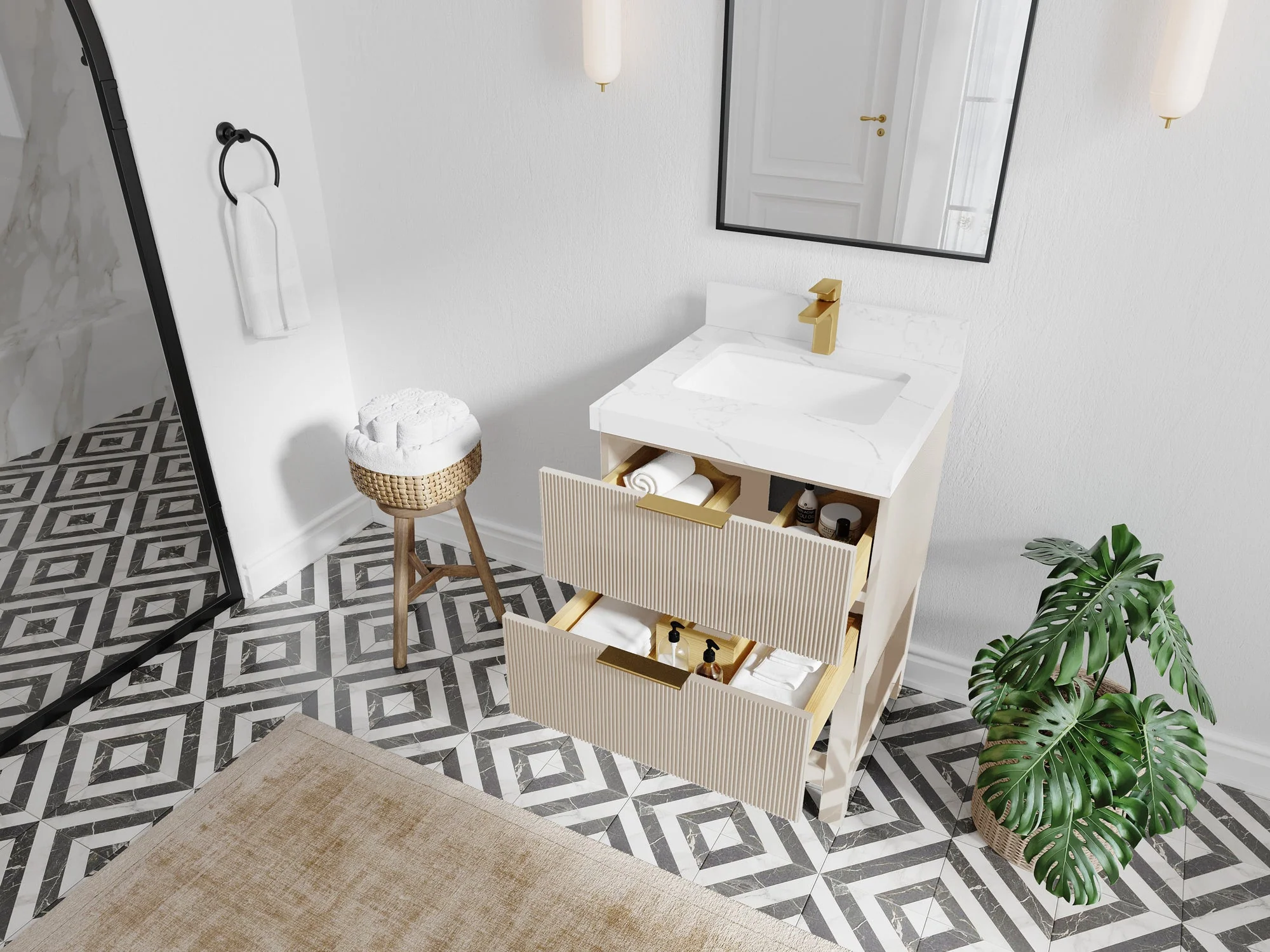 Catalina 24 in. W x 22 in. D Single Sink Bathroom Vanity - Image 3