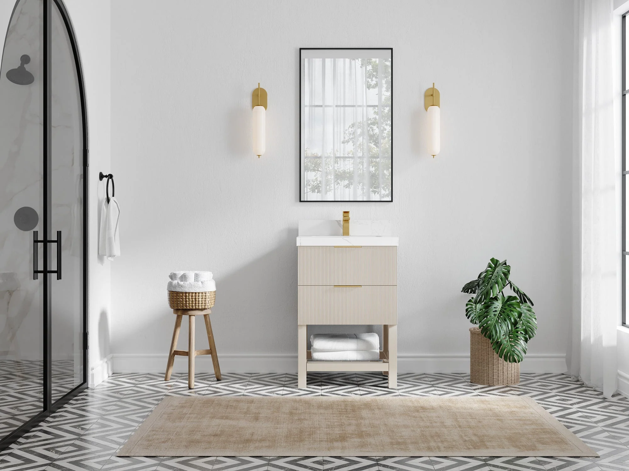 Catalina 24 in. W x 22 in. D Single Sink Bathroom Vanity - Image 4