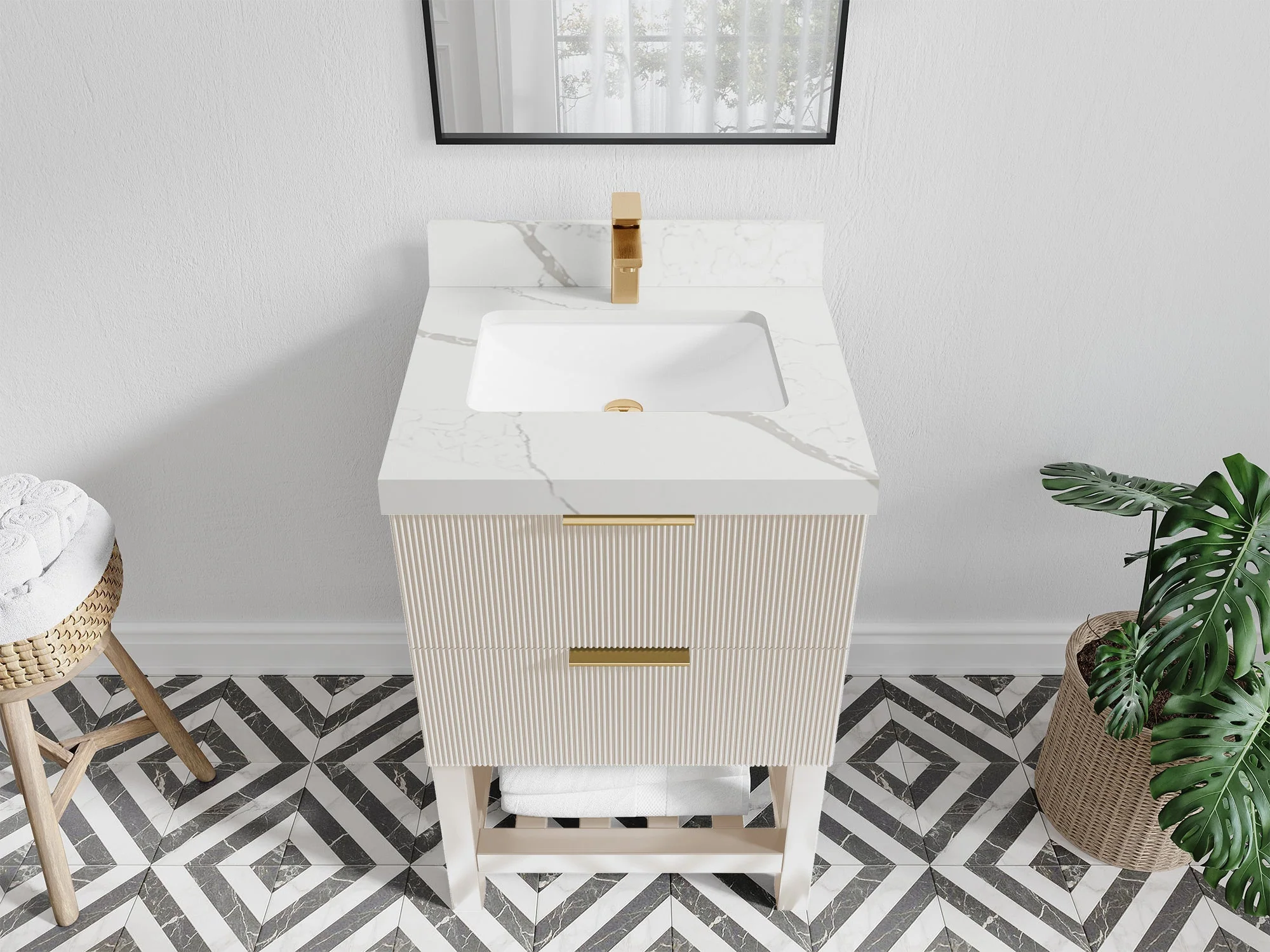 Catalina 24 in. W x 22 in. D Single Sink Bathroom Vanity - Image 8