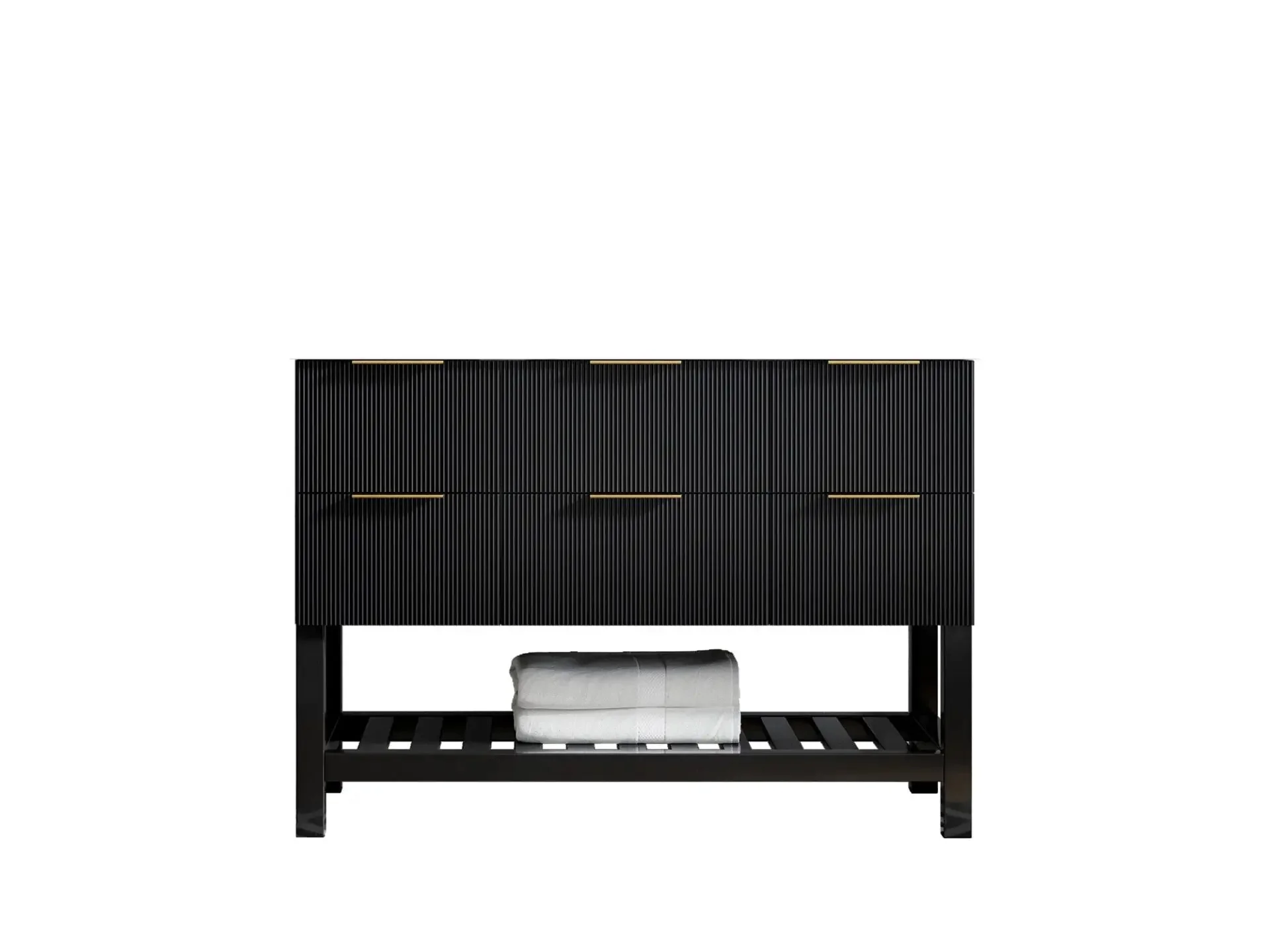 Catalina 48 in W x 22 in D Free Standing Reeded Single Sink Bathroom Vanity - Image 6