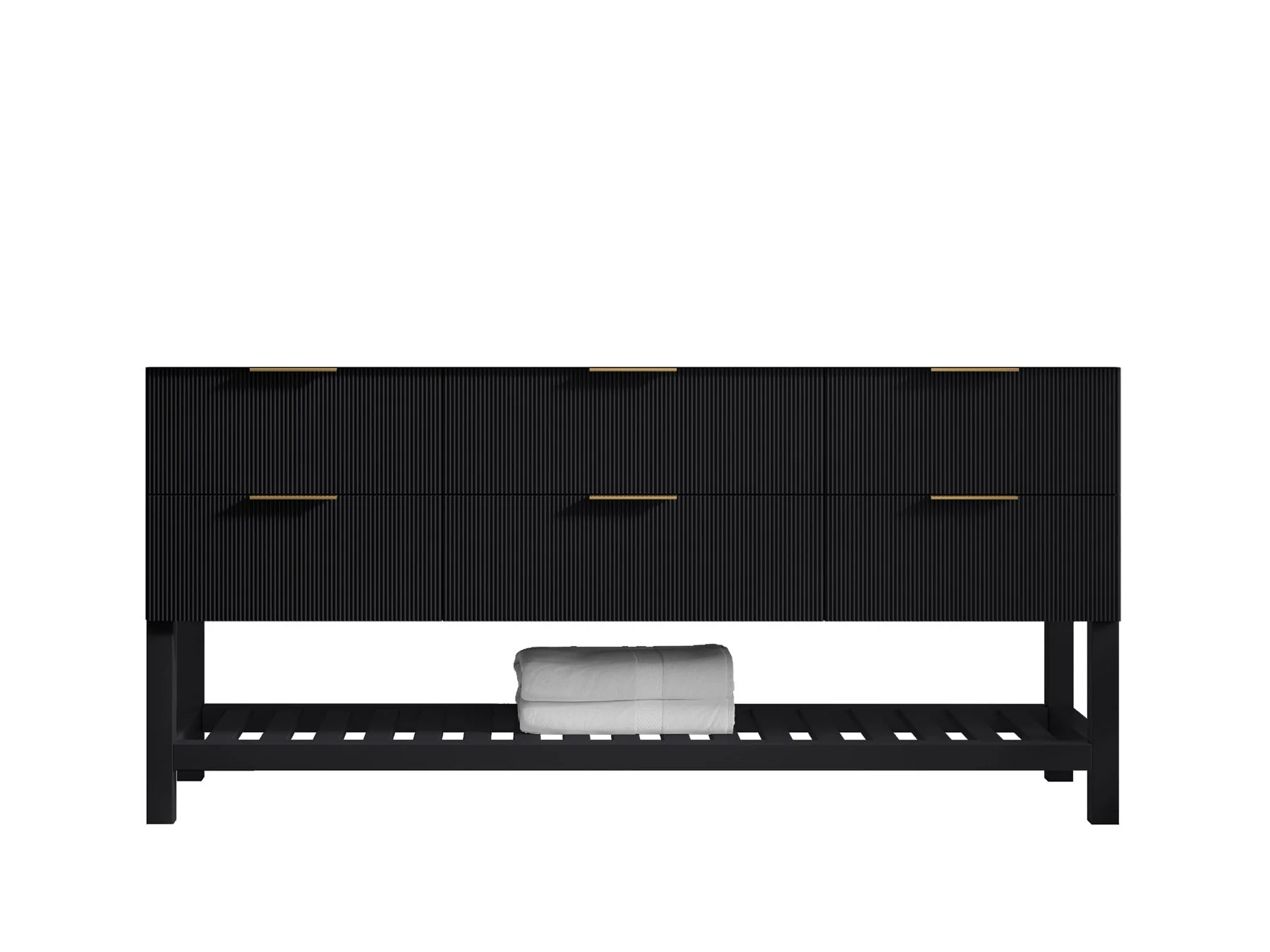Catalina 72 in W x 22 in D Free Standing Reeded Single Sink Bathroom Vanity - Image 6