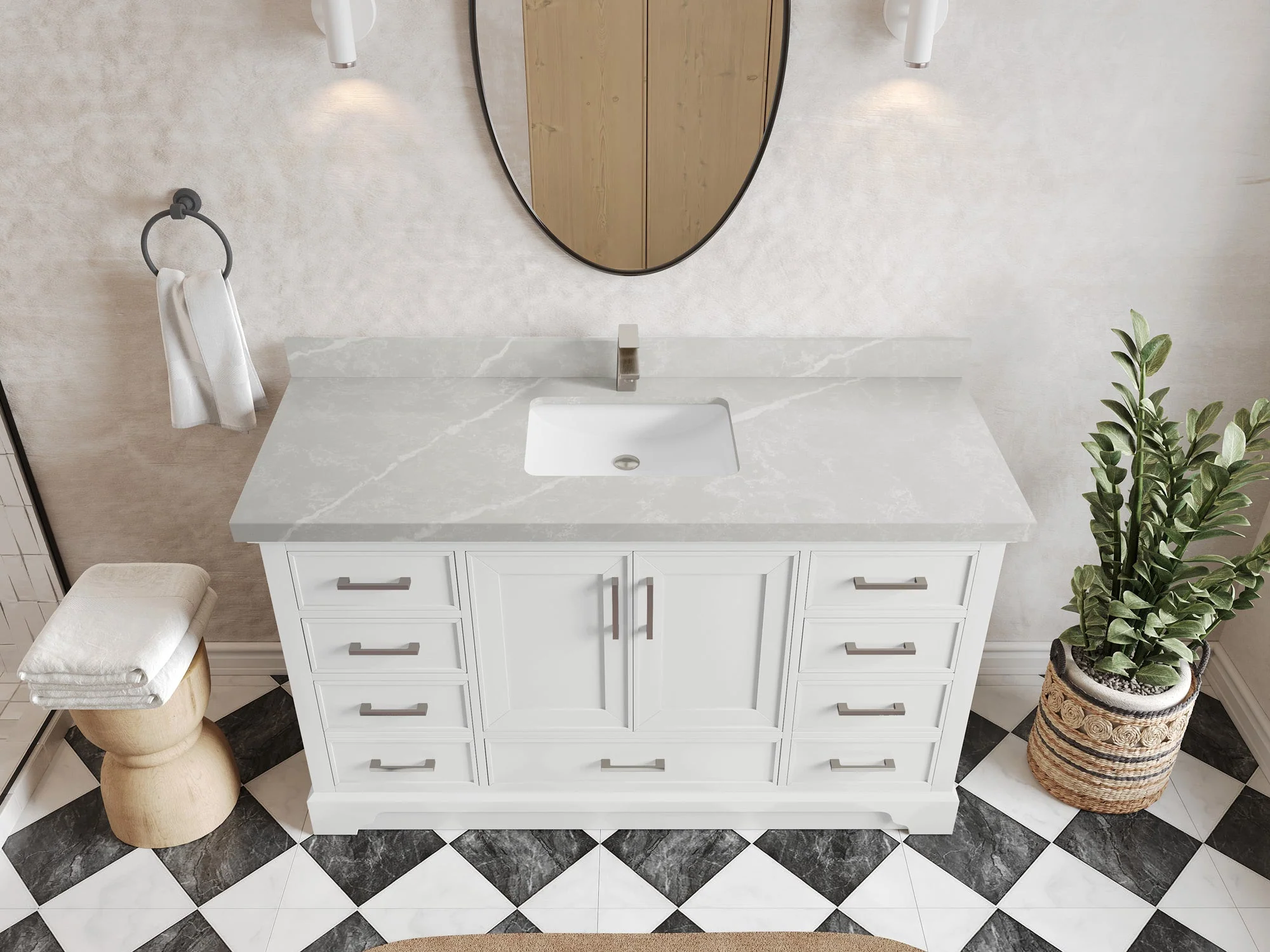 Charlotte 60 in. W x 22 in. D Single Sink Bathroom Vanity - Image 23