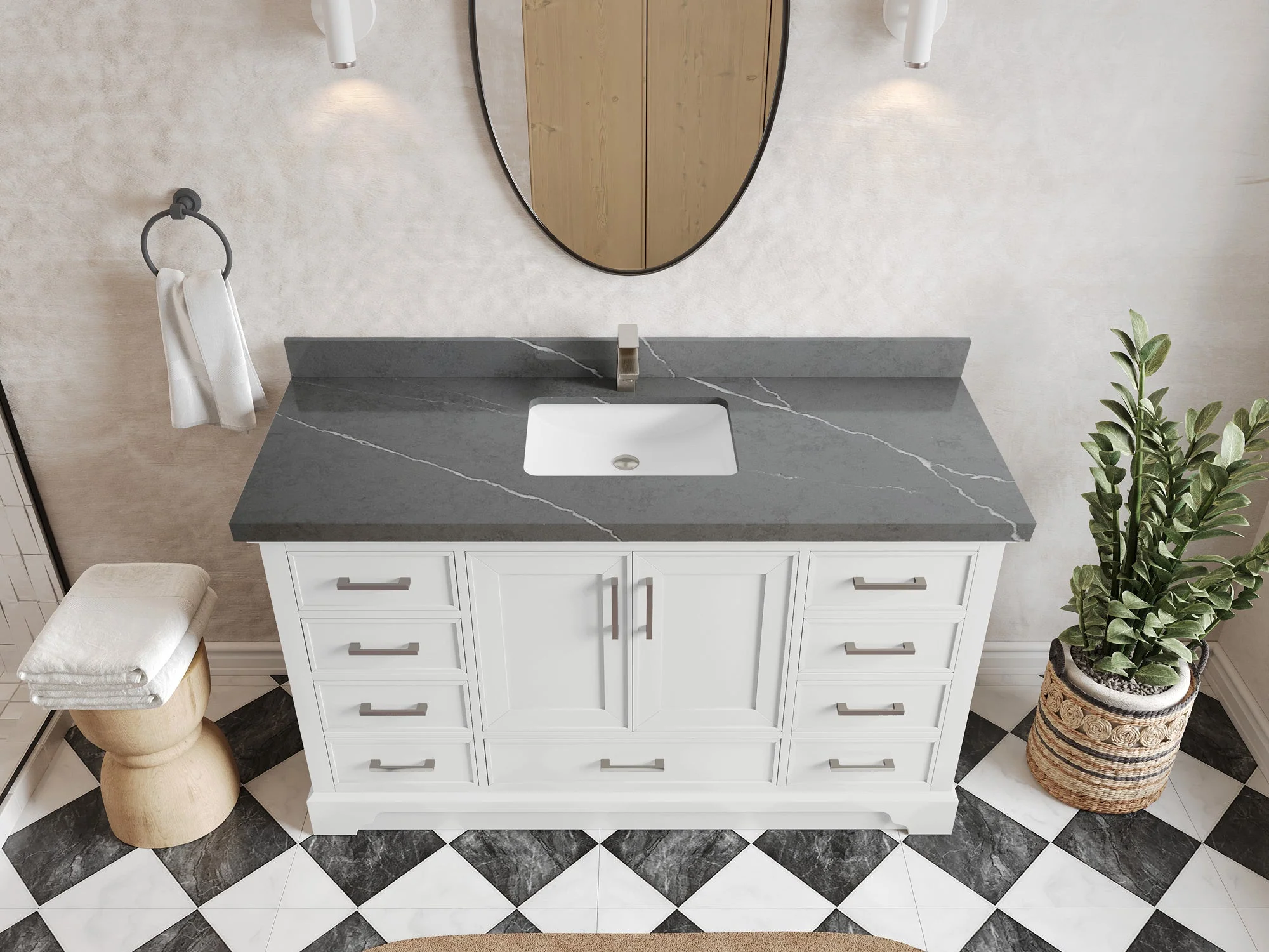 Charlotte 60 in. W x 22 in. D Single Sink Bathroom Vanity - Image 25