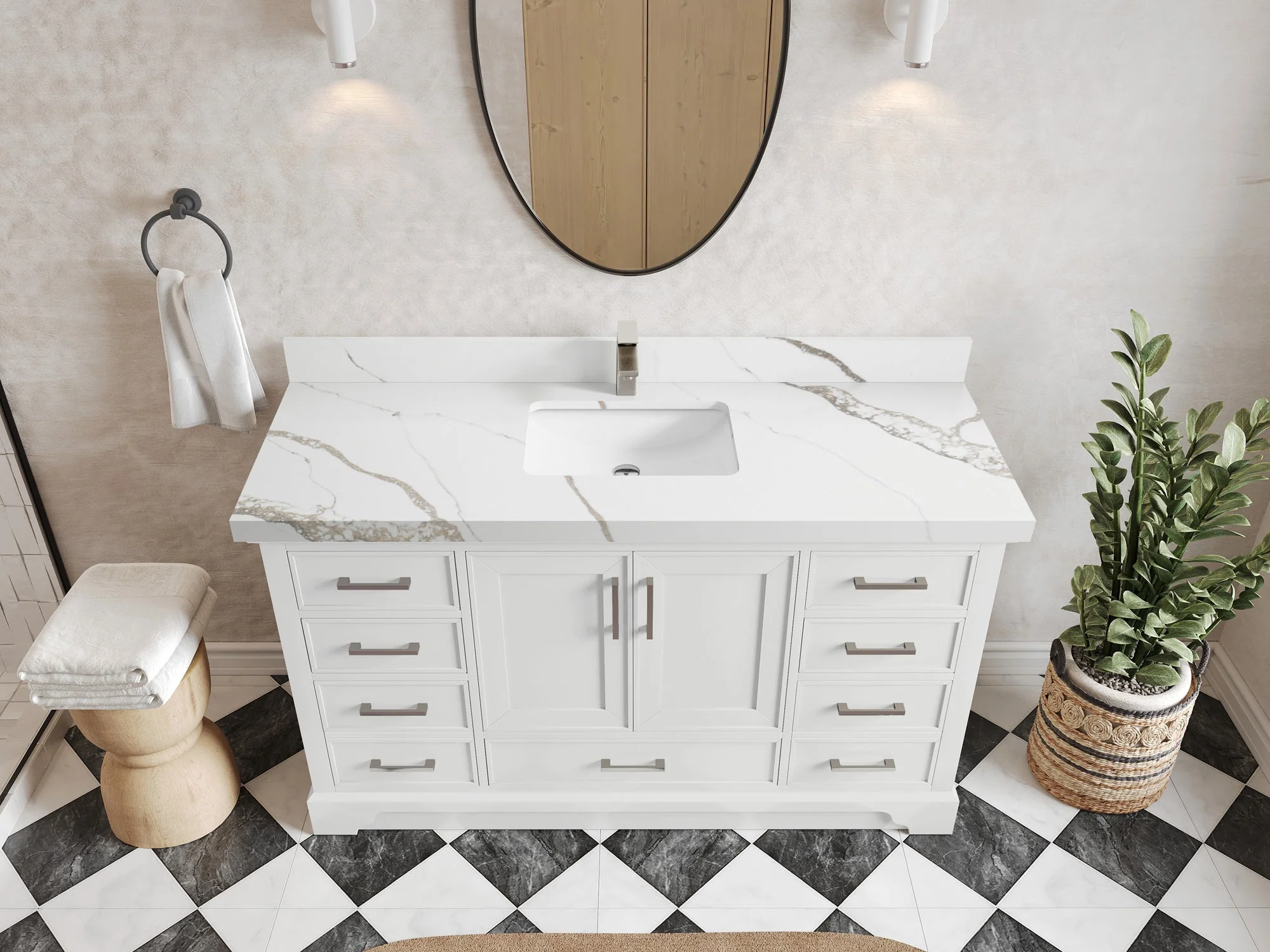 Charlotte 60 in. W x 22 in. D Single Sink Bathroom Vanity - Image 31