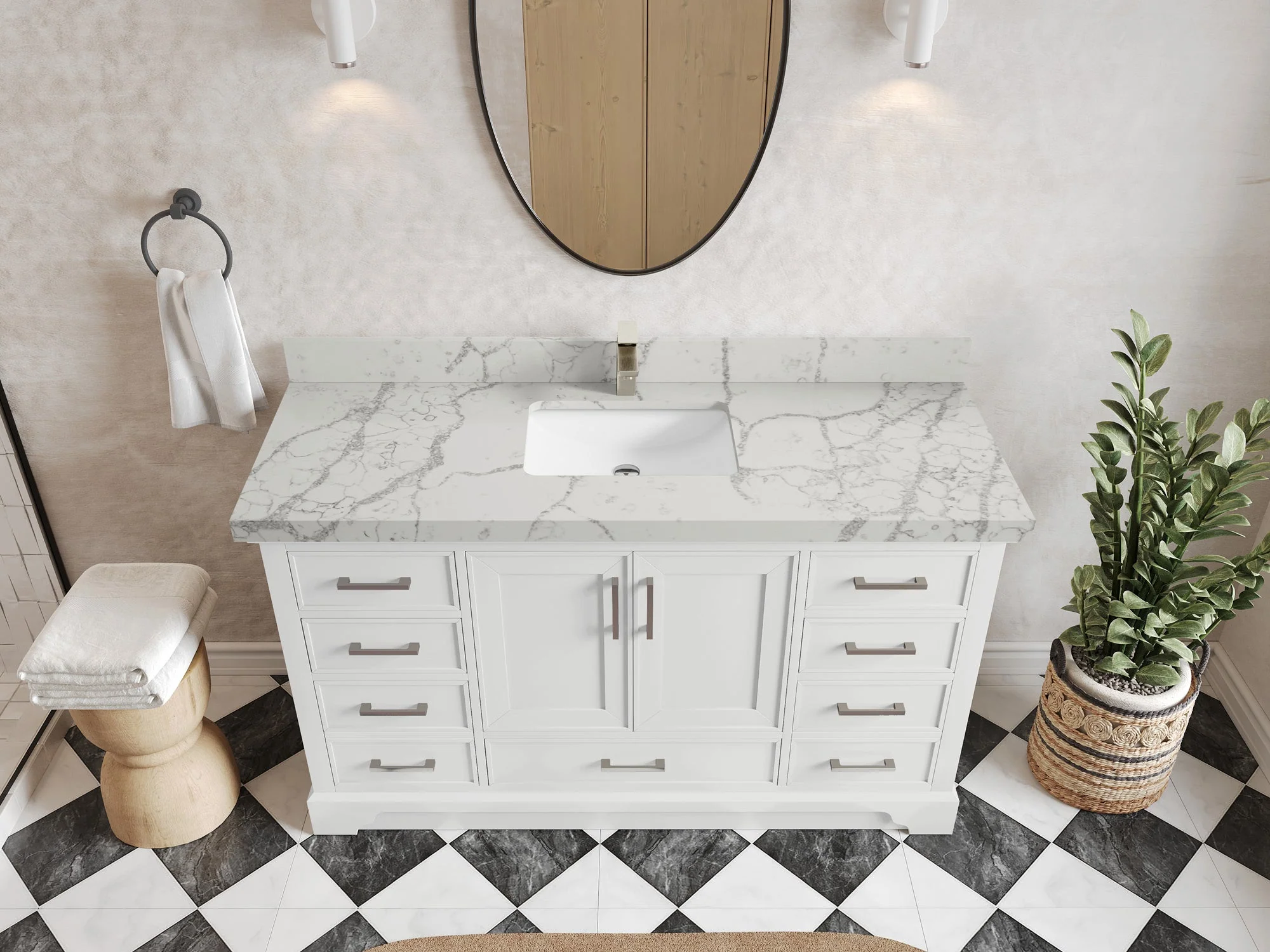 Charlotte 60 in. W x 22 in. D Single Sink Bathroom Vanity - Image 35