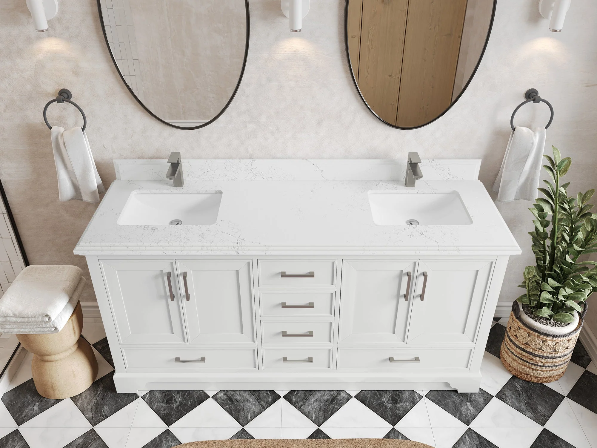 Charlotte 72 in. W x 22 in. D Double Sink Bathroom Vanity - Image 8