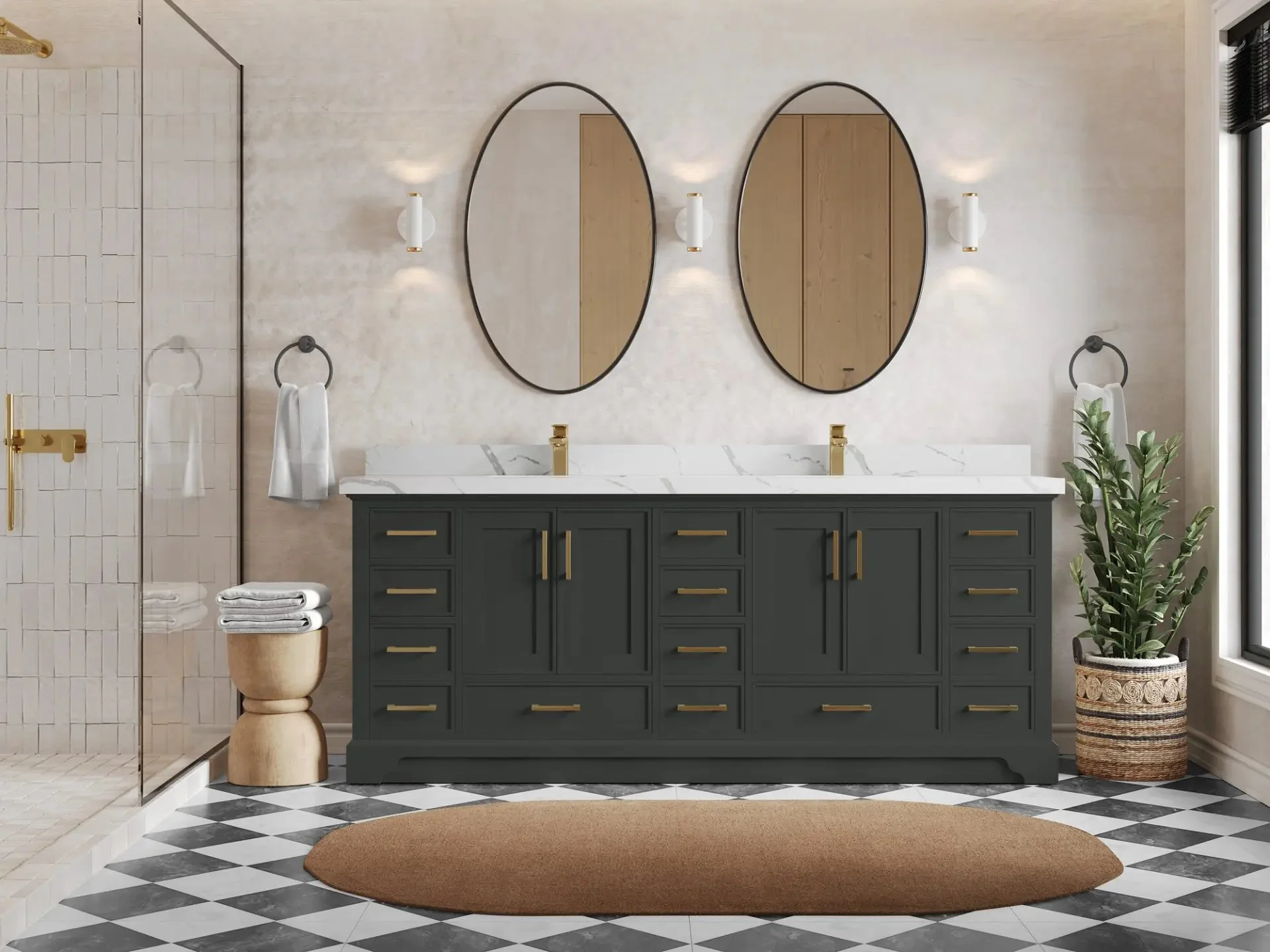 Charlotte 84 in. W x 22 in. D Double Sink Bathroom Vanity - Image 4
