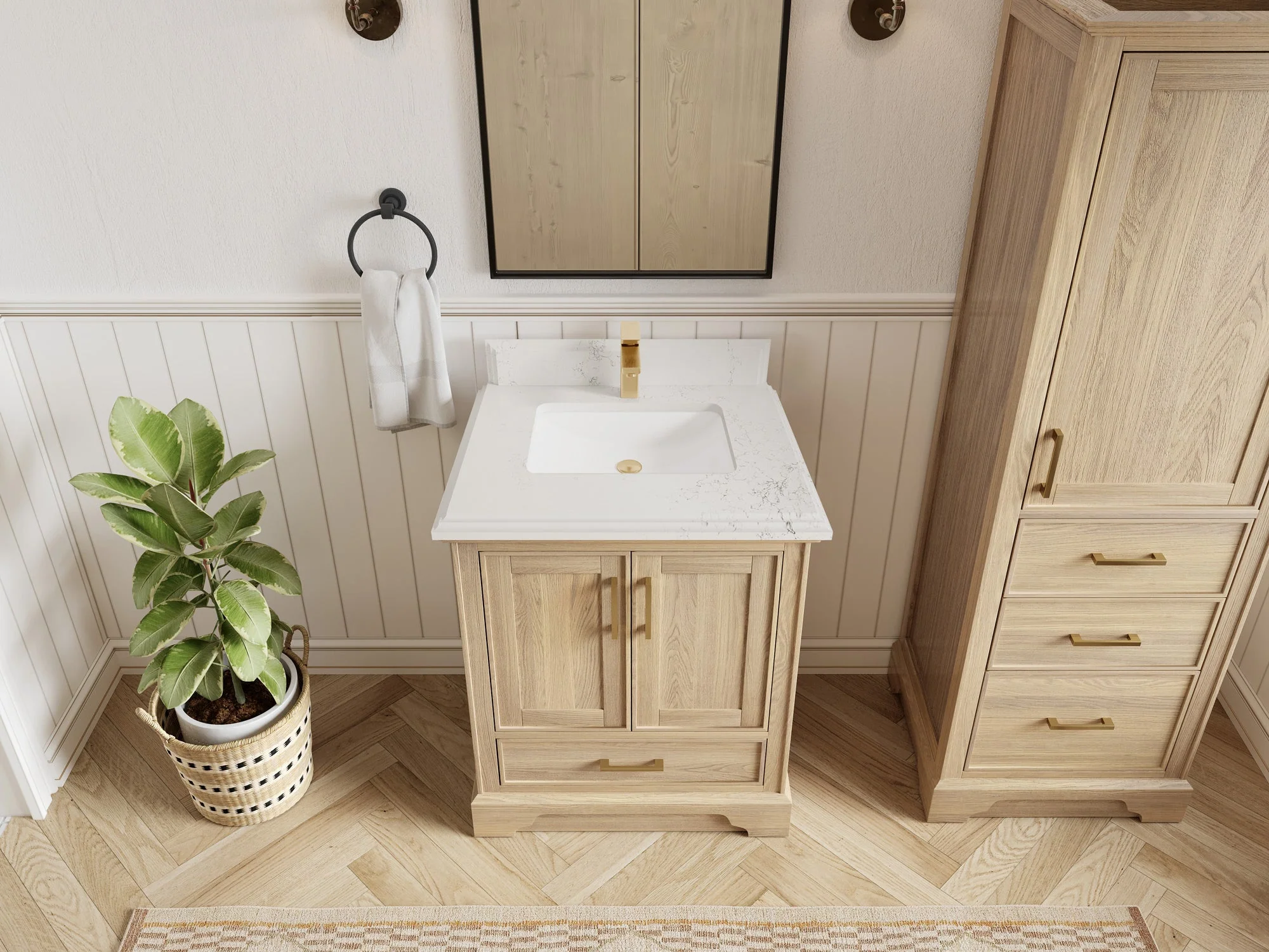 Charlotte White Oak 30 in. W x 22 in. D Single Sink Bathroom Vanity - Image 11