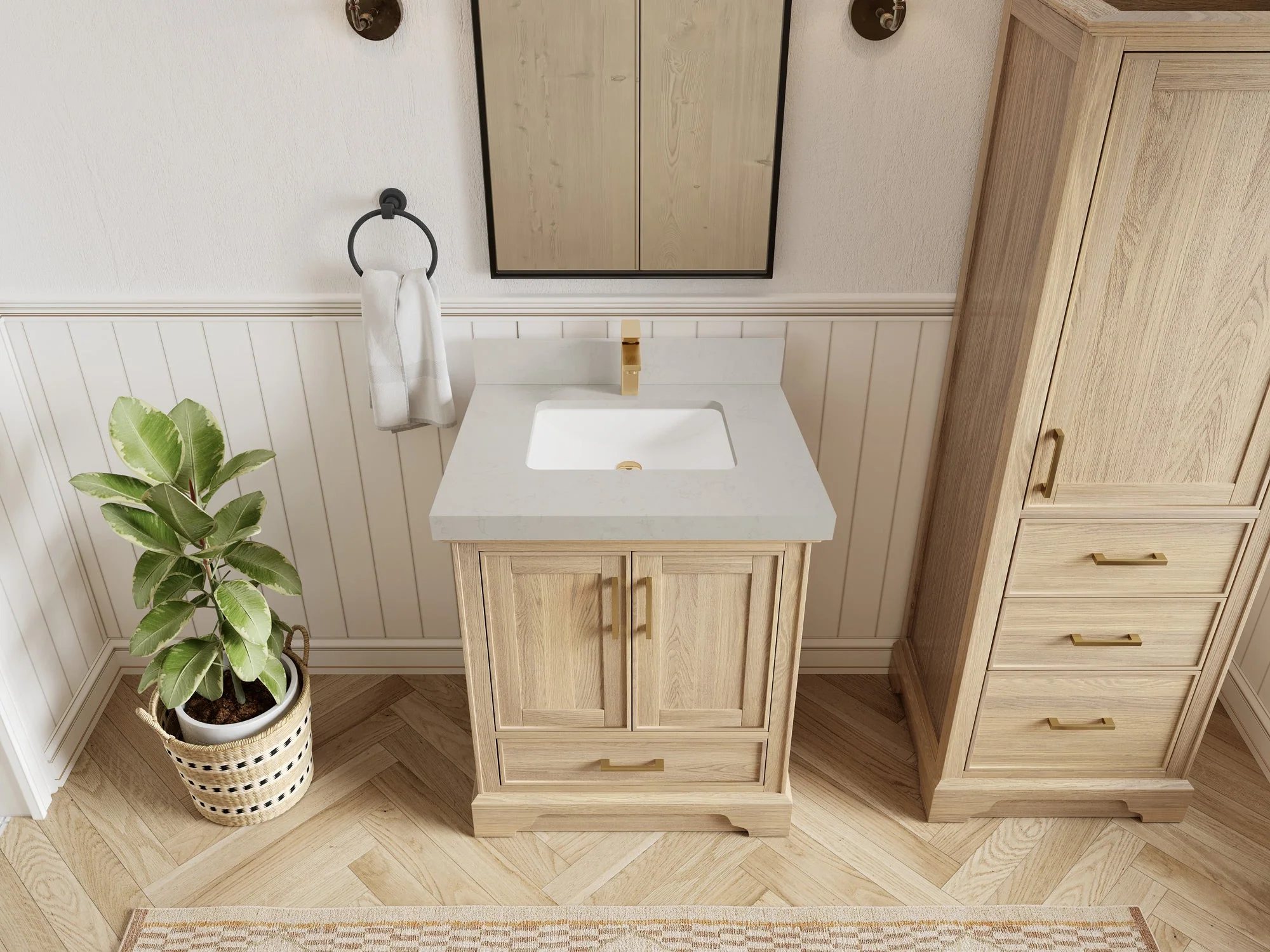 Charlotte White Oak 30 in. W x 22 in. D Single Sink Bathroom Vanity - Image 21