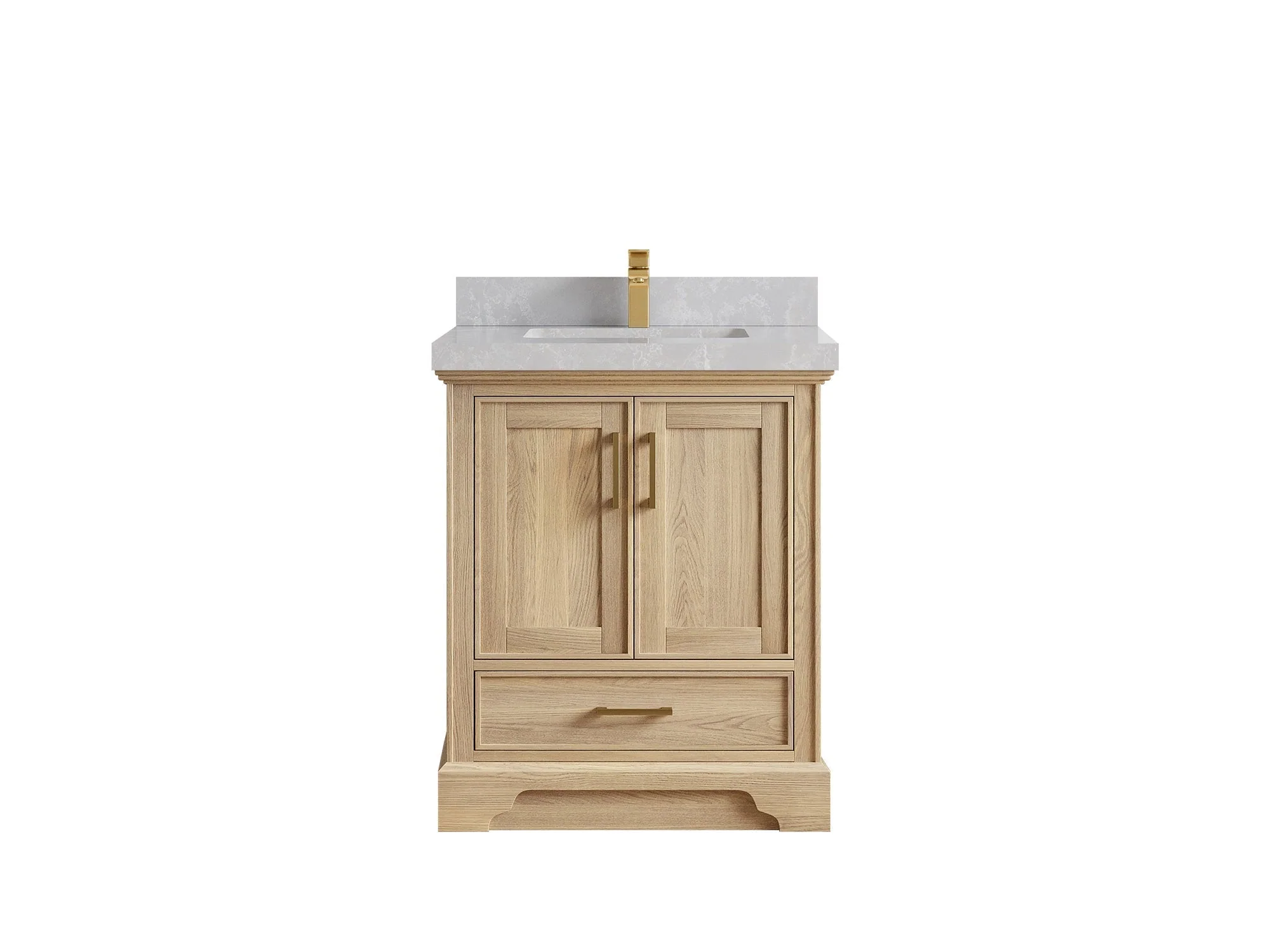 Charlotte White Oak 30 in. W x 22 in. D Single Sink Bathroom Vanity - Image 26
