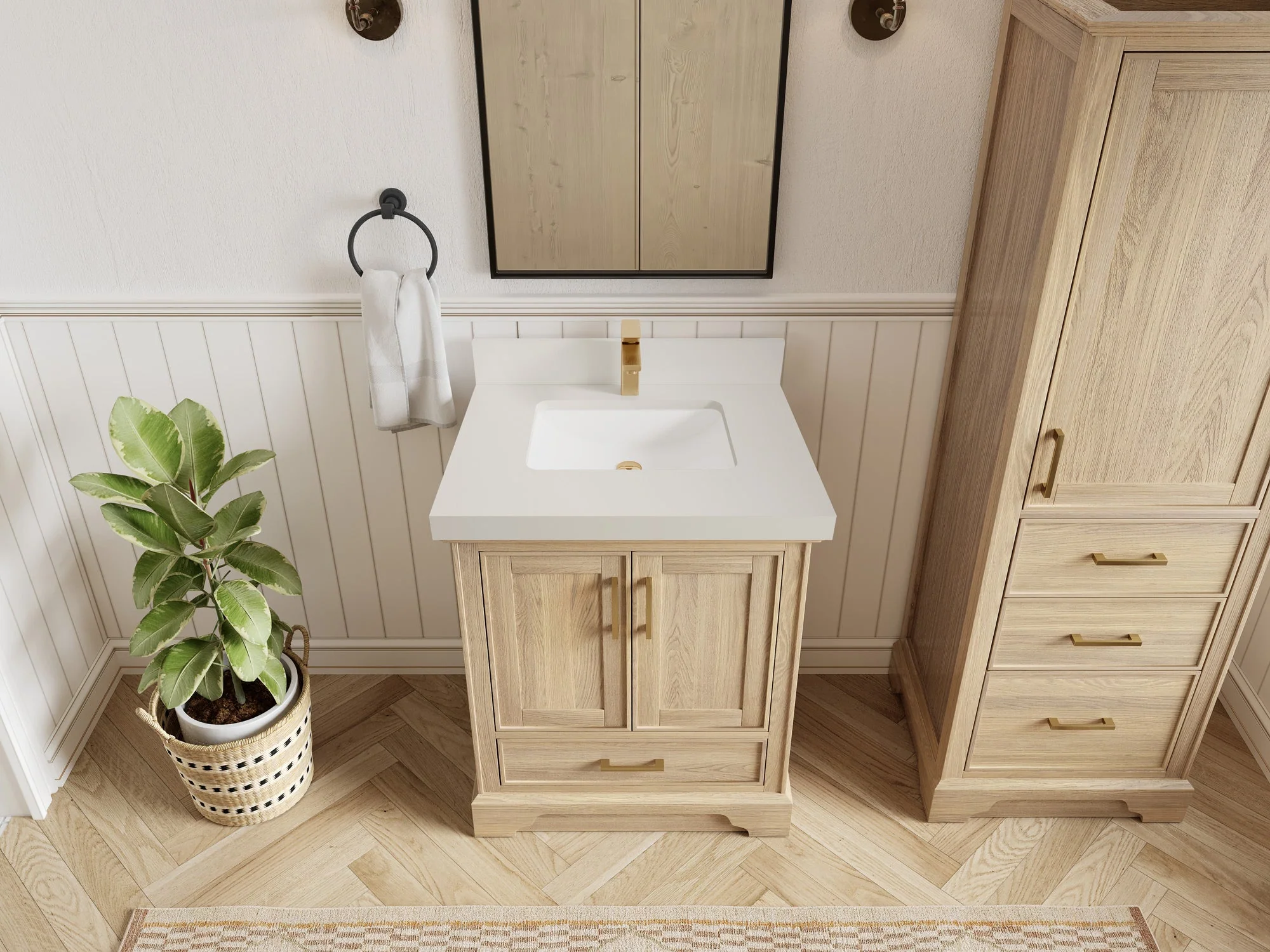 Charlotte White Oak 30 in. W x 22 in. D Single Sink Bathroom Vanity - Image 29