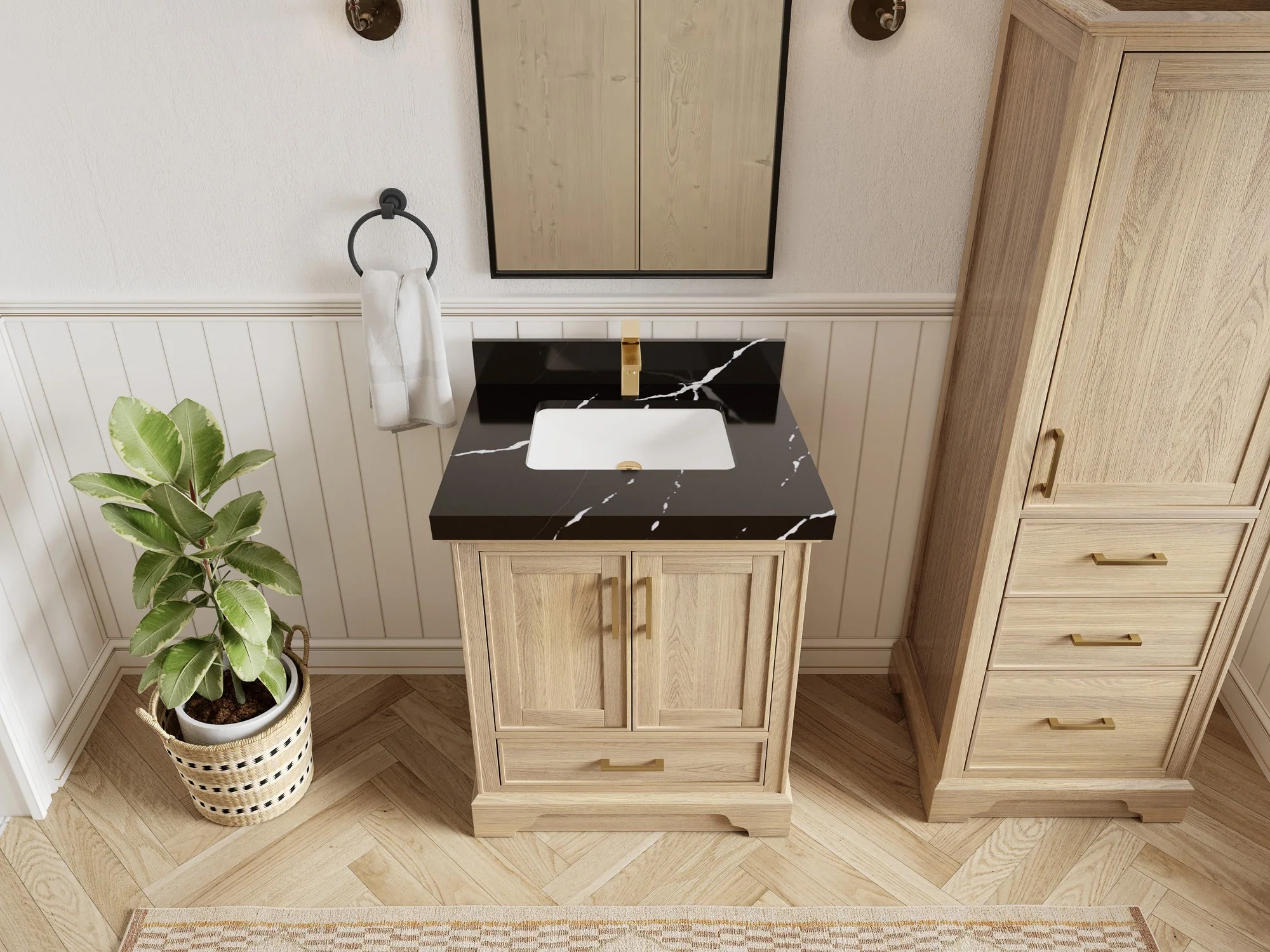 Charlotte White Oak 30 in. W x 22 in. D Single Sink Bathroom Vanity - Image 31