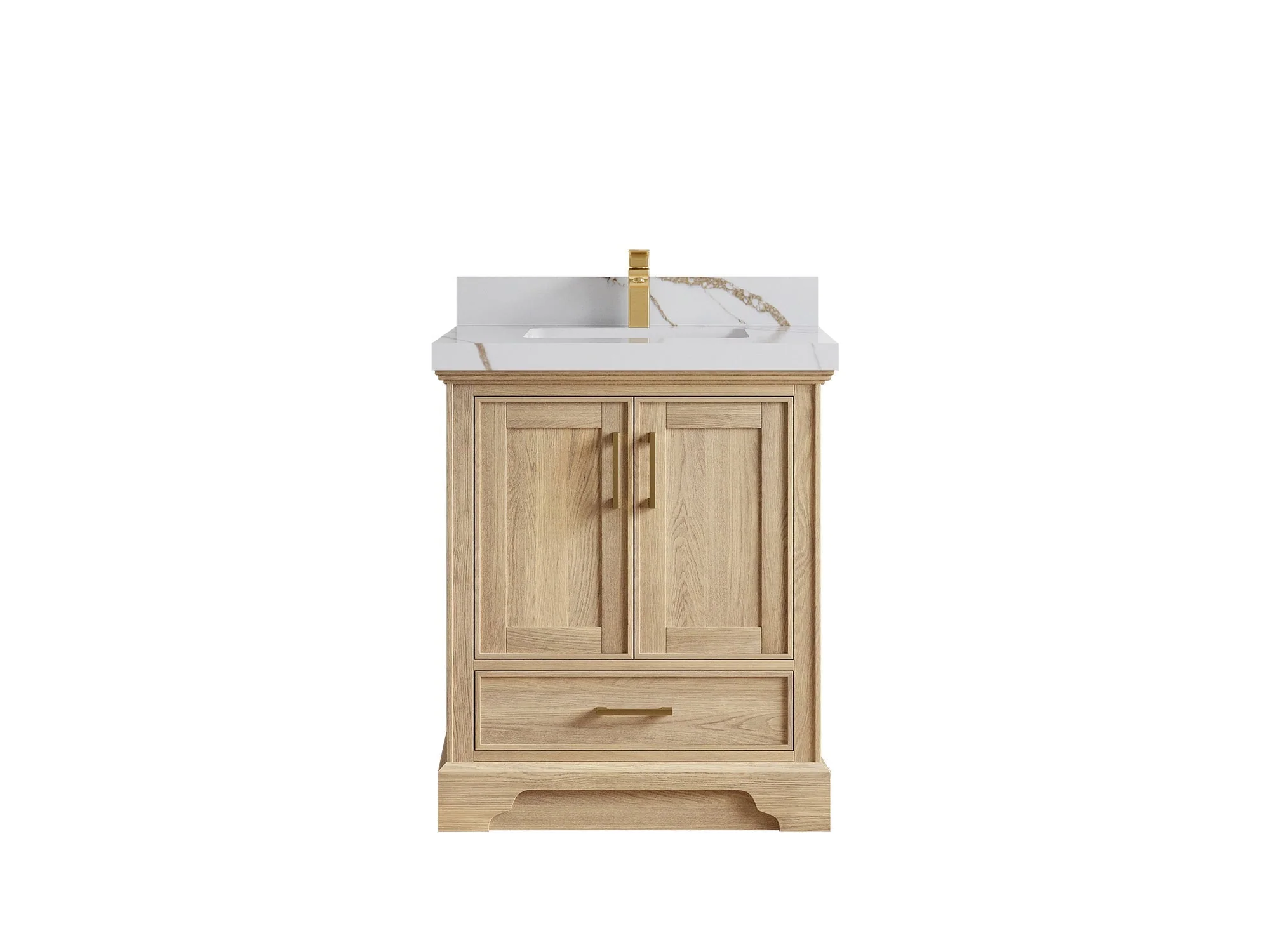 Charlotte White Oak 30 in. W x 22 in. D Single Sink Bathroom Vanity - Image 34