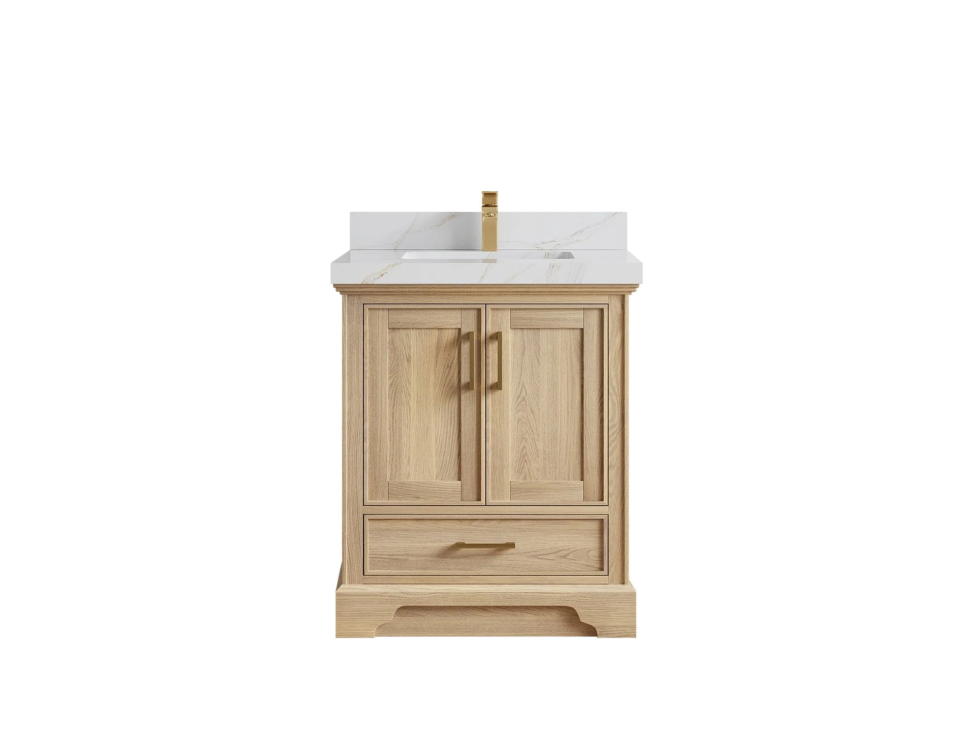 Charlotte White Oak 30 in. W x 22 in. D Single Sink Bathroom Vanity - Image 36