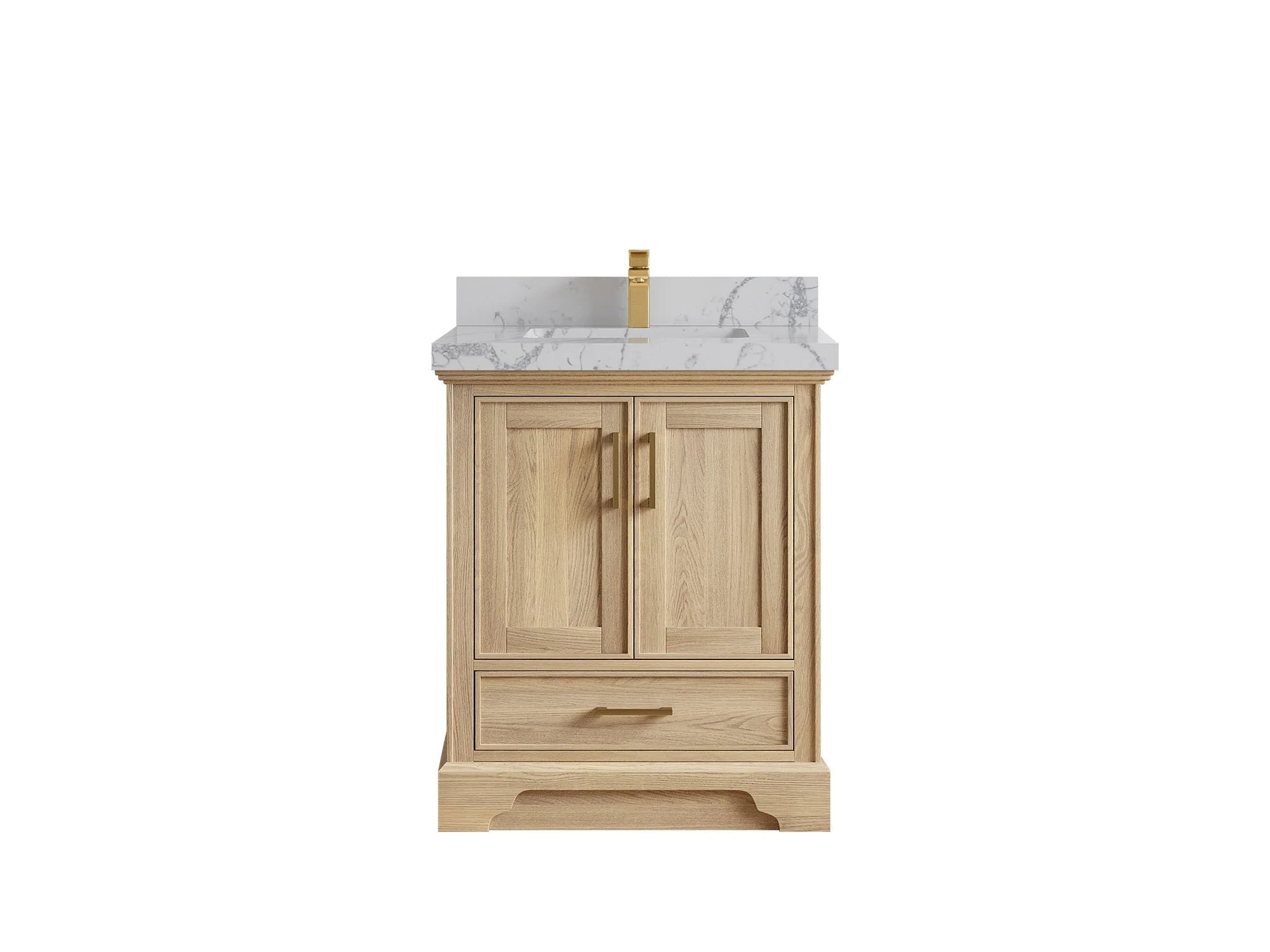 Charlotte White Oak 30 in. W x 22 in. D Single Sink Bathroom Vanity - Image 38