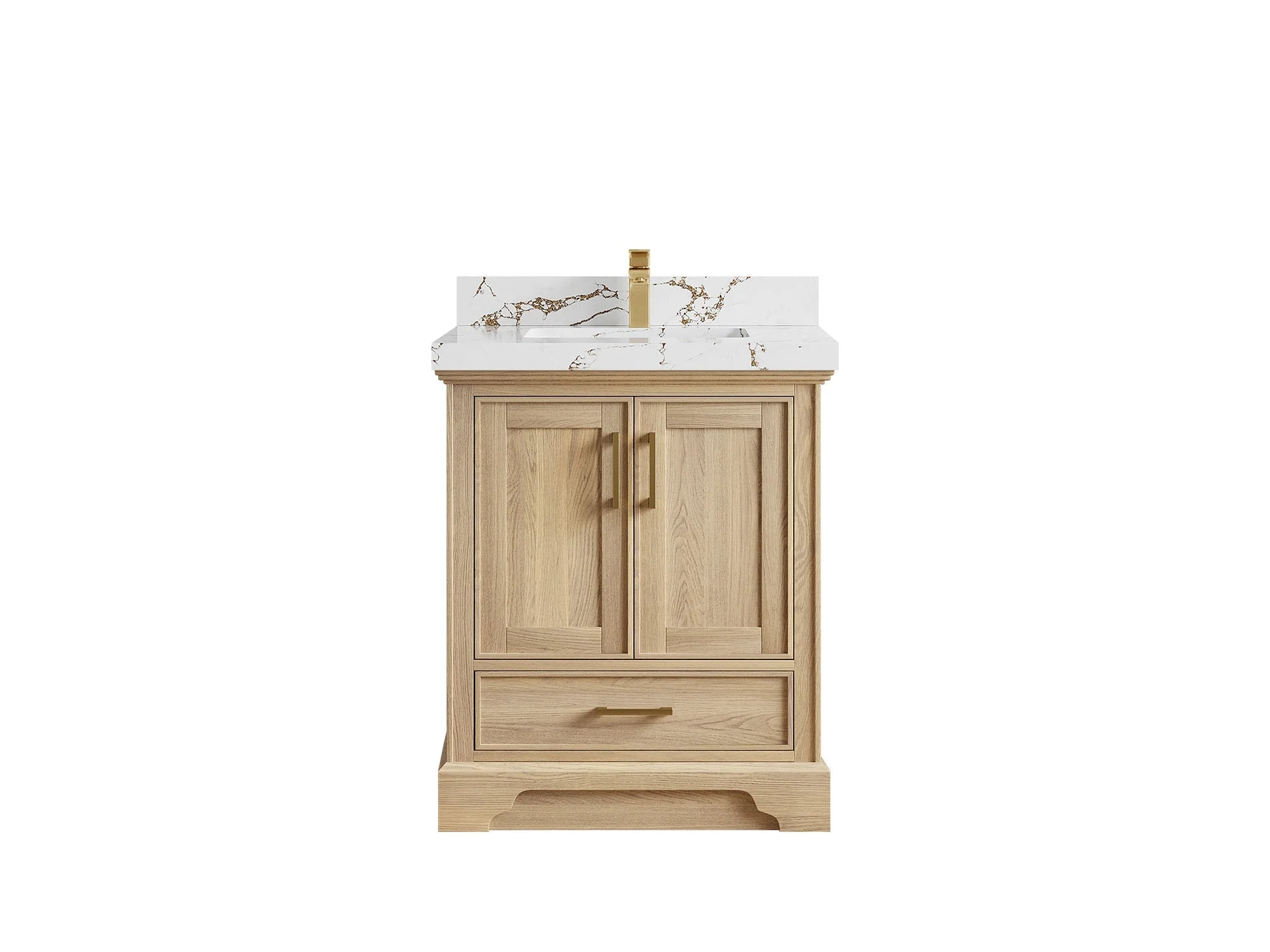 Charlotte White Oak 30 in. W x 22 in. D Single Sink Bathroom Vanity - Image 40