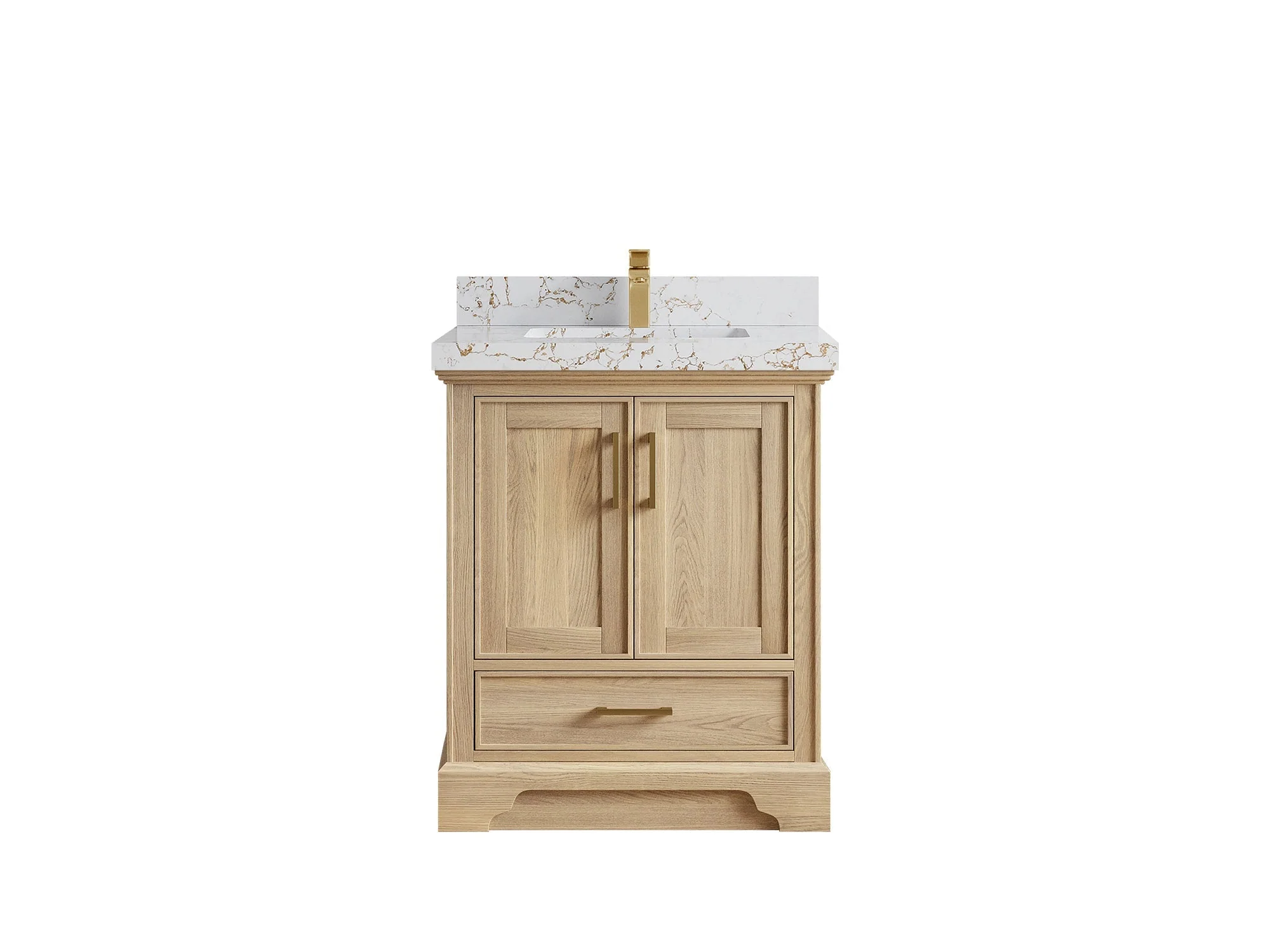 Charlotte White Oak 30 in. W x 22 in. D Single Sink Bathroom Vanity - Image 42