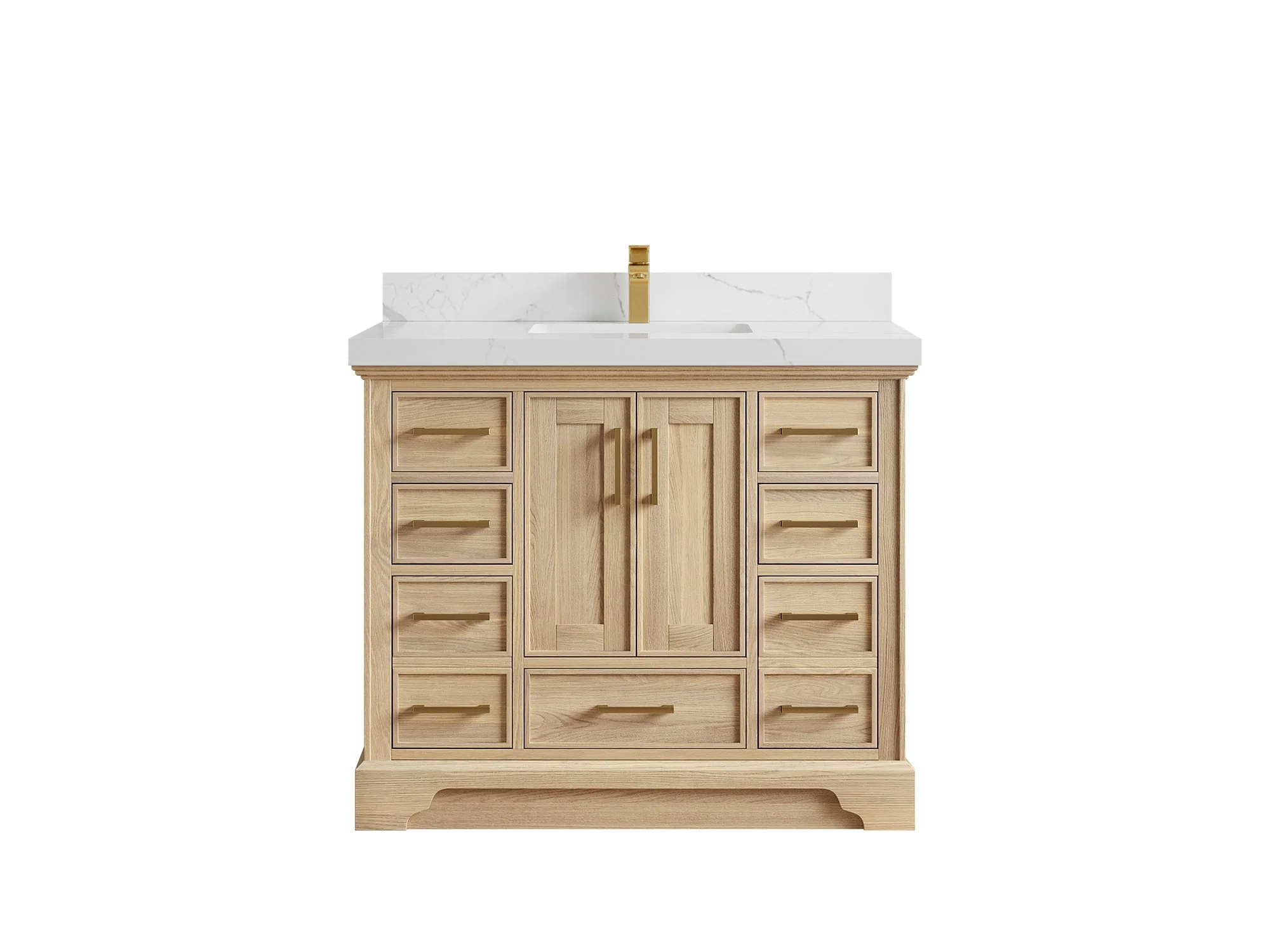 Charlotte White Oak 42 in. W x 22 in. D Single Sink Bathroom Vanity - Image 19