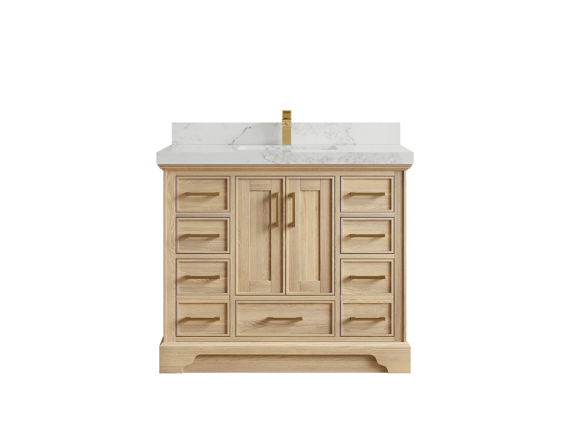 Charlotte White Oak 42 in. W x 22 in. D Single Sink Bathroom Vanity - Image 21