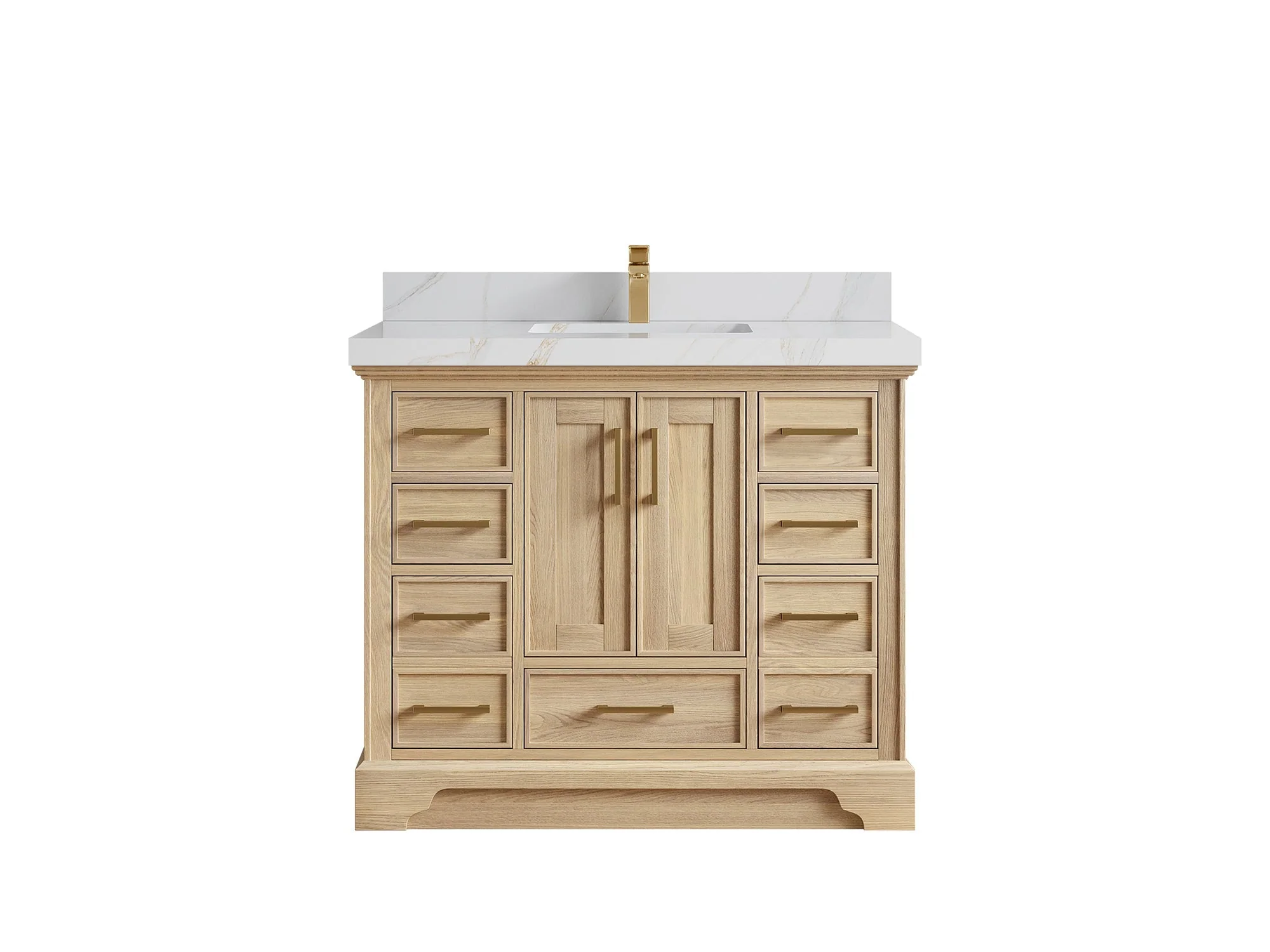 Charlotte White Oak 42 in. W x 22 in. D Single Sink Bathroom Vanity - Image 23