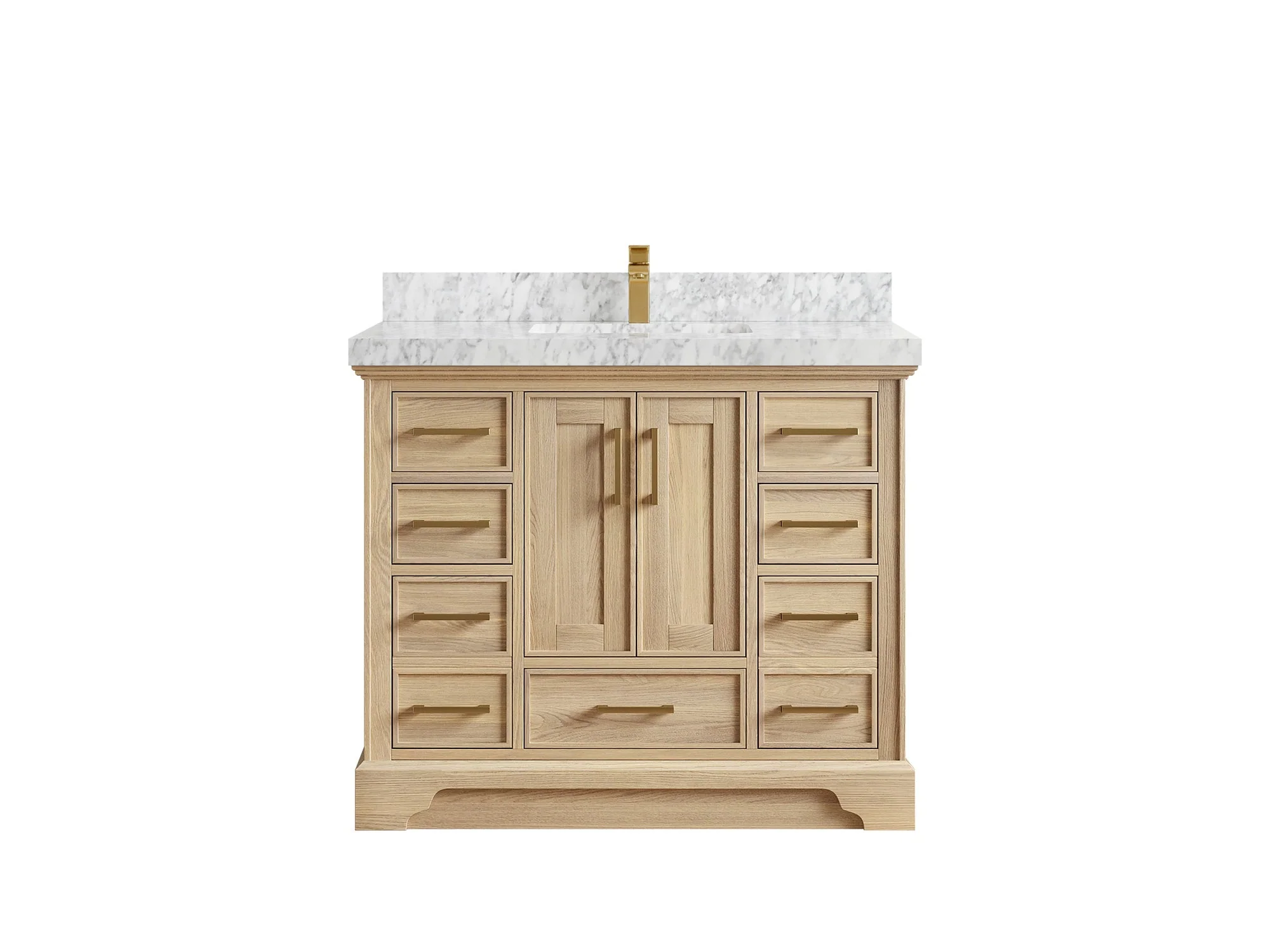 Charlotte White Oak 42 in. W x 22 in. D Single Sink Bathroom Vanity - Image 25