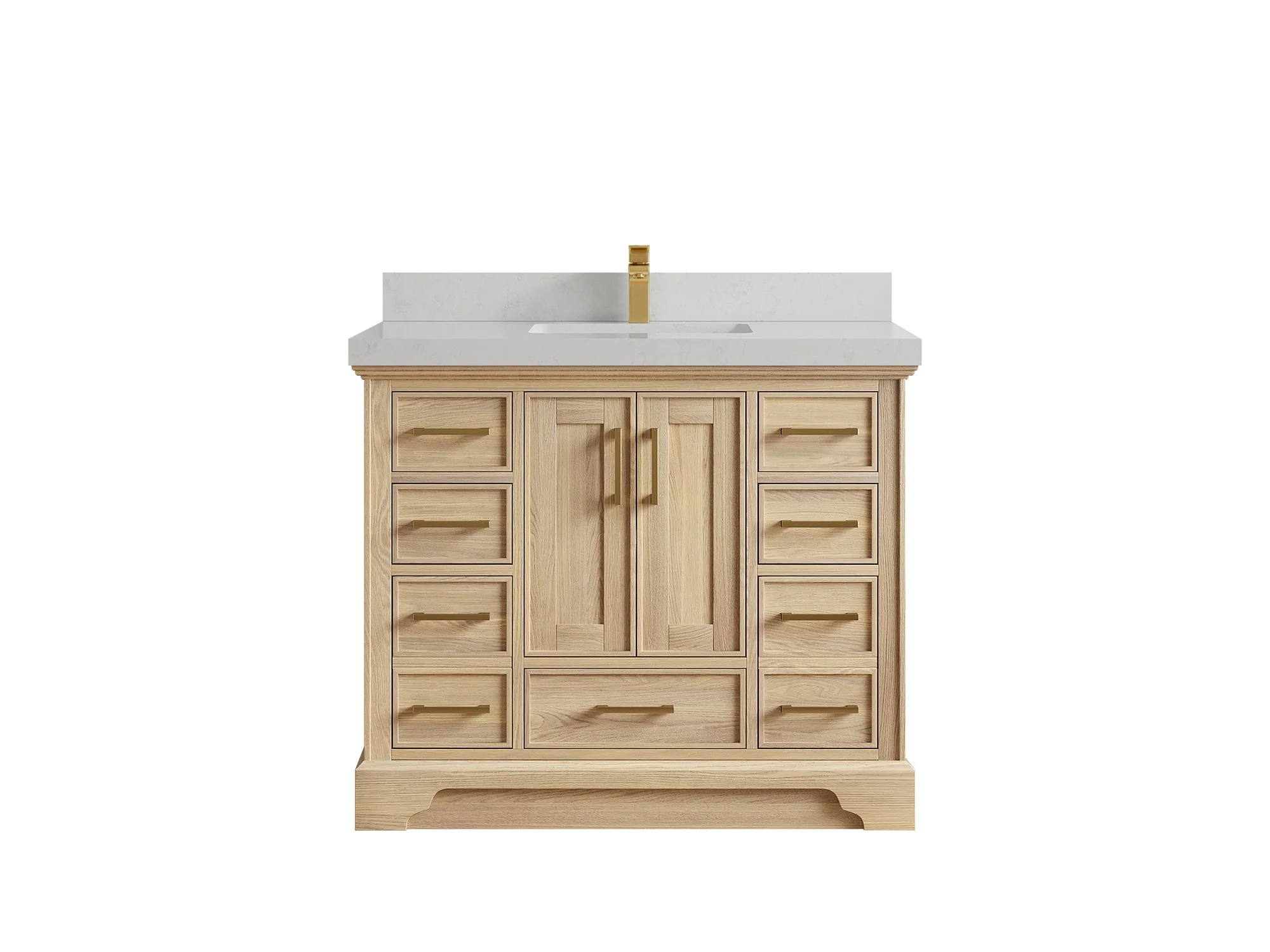 Charlotte White Oak 42 in. W x 22 in. D Single Sink Bathroom Vanity - Image 27