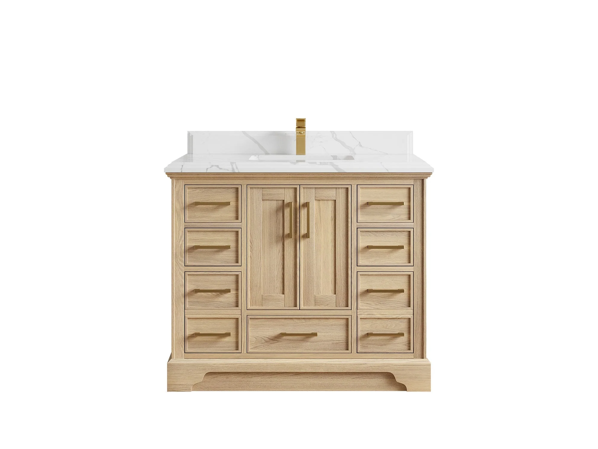 Charlotte White Oak 42 in. W x 22 in. D Single Sink Bathroom Vanity - Image 29
