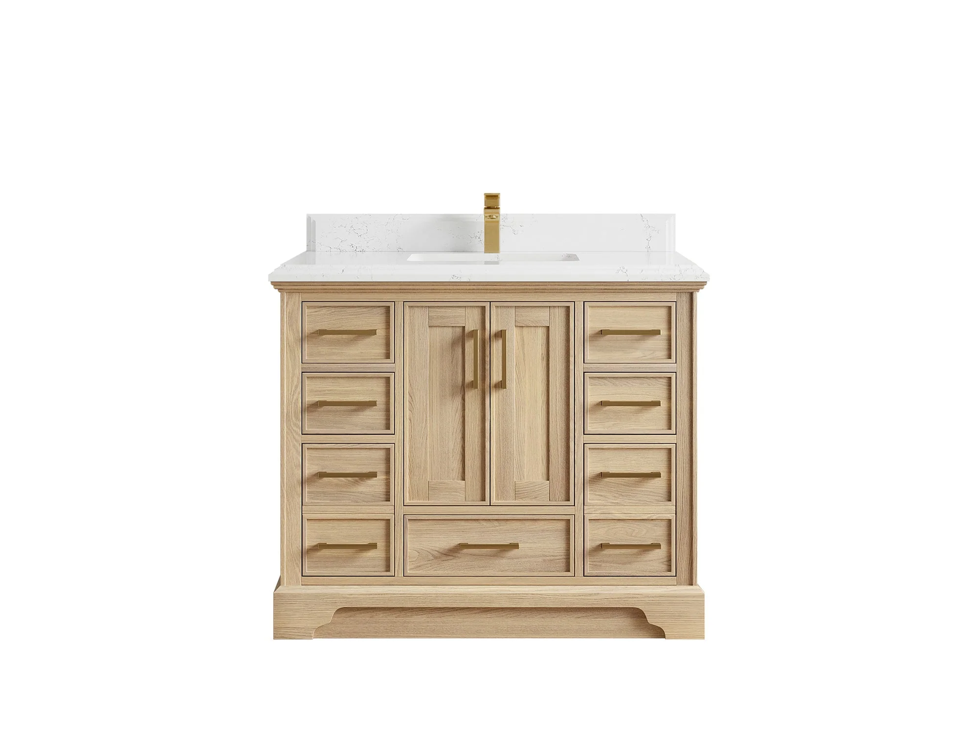 Charlotte White Oak 42 in. W x 22 in. D Single Sink Bathroom Vanity - Image 31