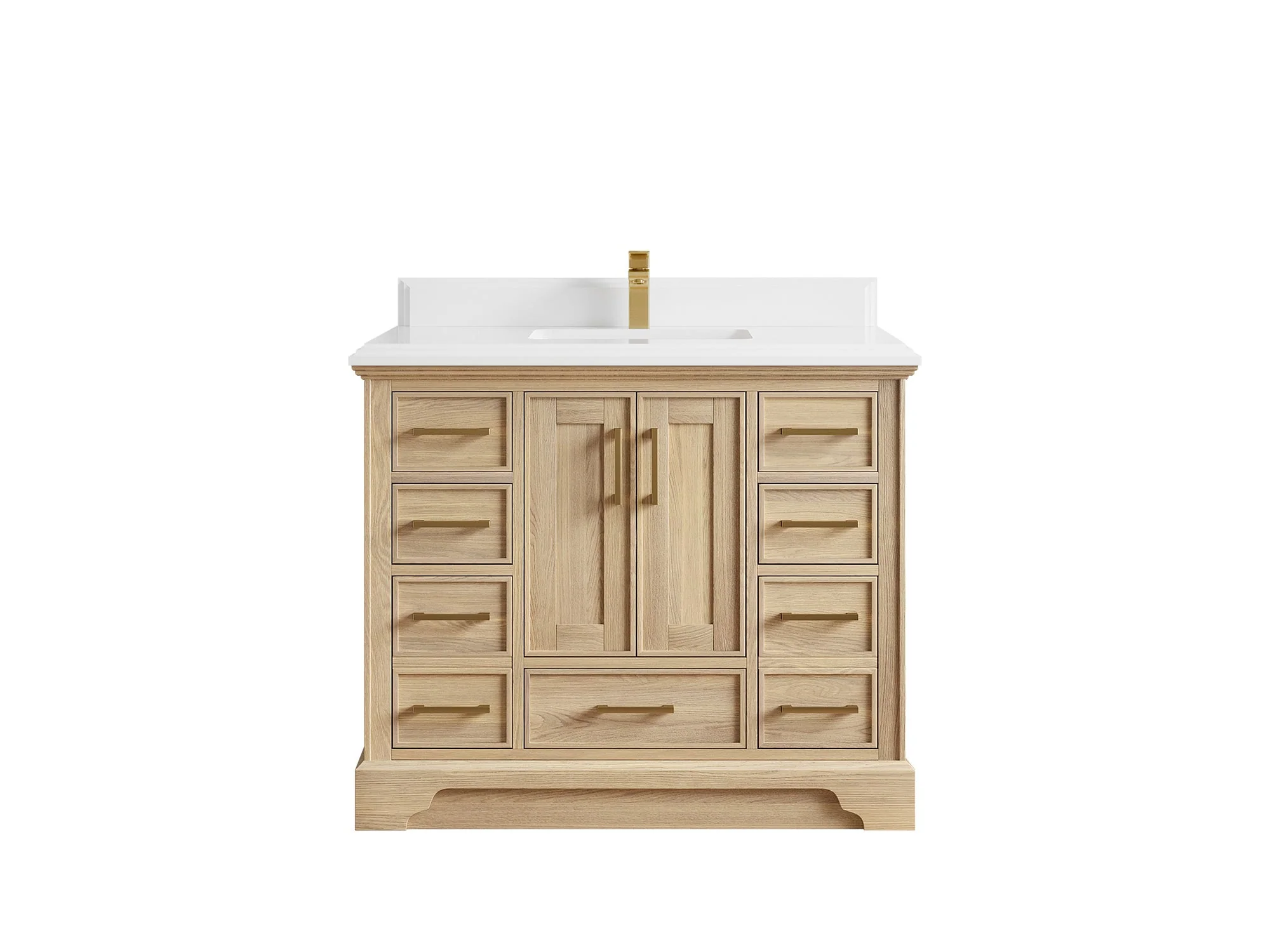 Charlotte White Oak 42 in. W x 22 in. D Single Sink Bathroom Vanity - Image 33