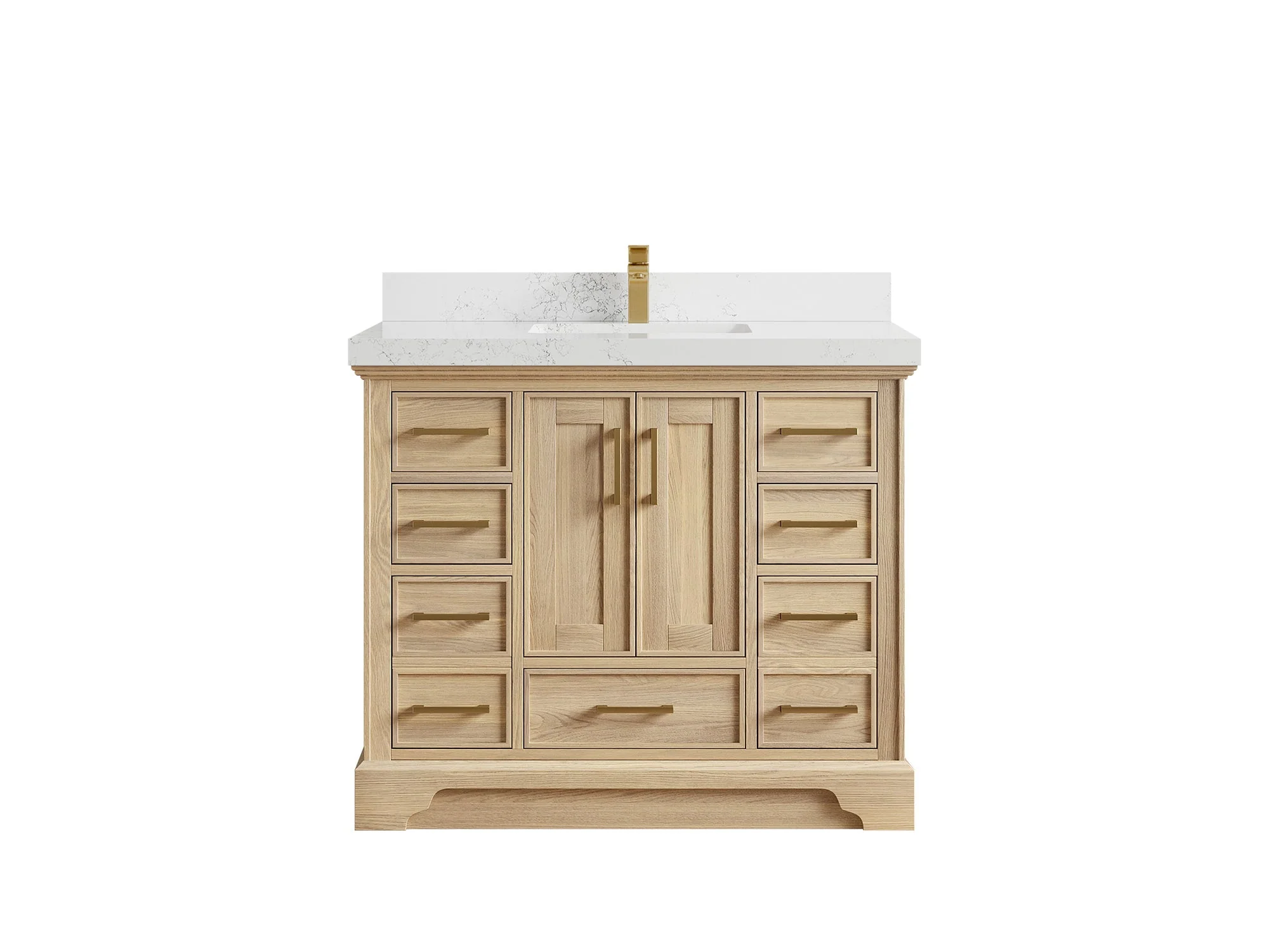 Charlotte White Oak 42 in. W x 22 in. D Single Sink Bathroom Vanity - Image 35