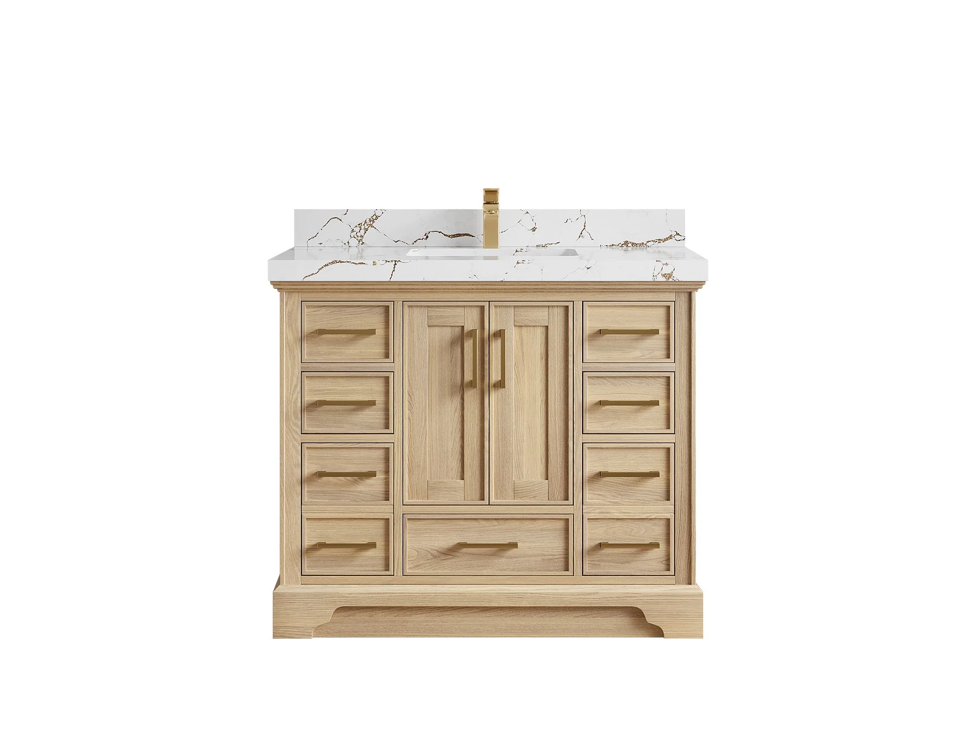 Charlotte White Oak 42 in. W x 22 in. D Single Sink Bathroom Vanity - Image 41