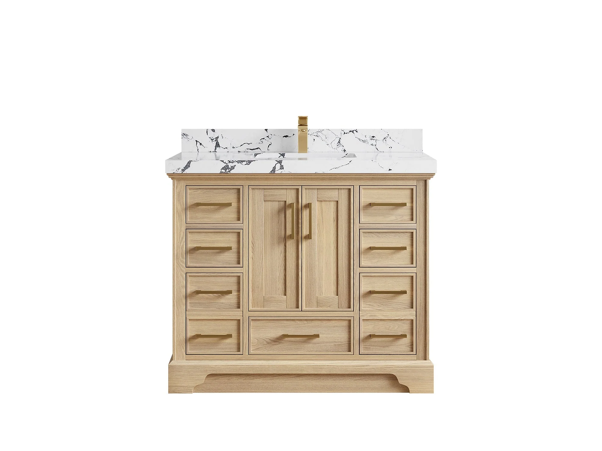 Charlotte White Oak 42 in. W x 22 in. D Single Sink Bathroom Vanity - Image 45