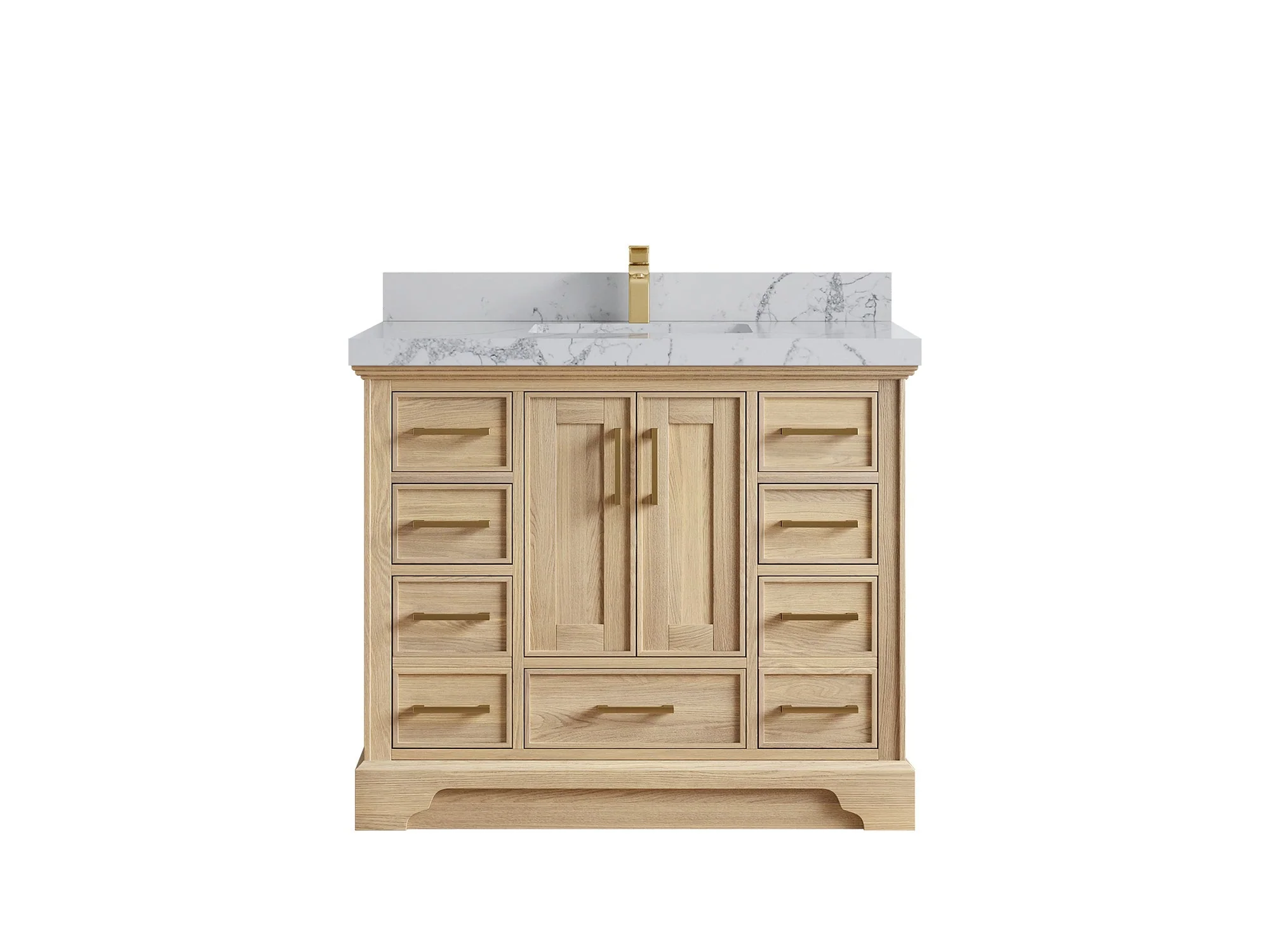 Charlotte White Oak 42 in. W x 22 in. D Single Sink Bathroom Vanity - Image 47
