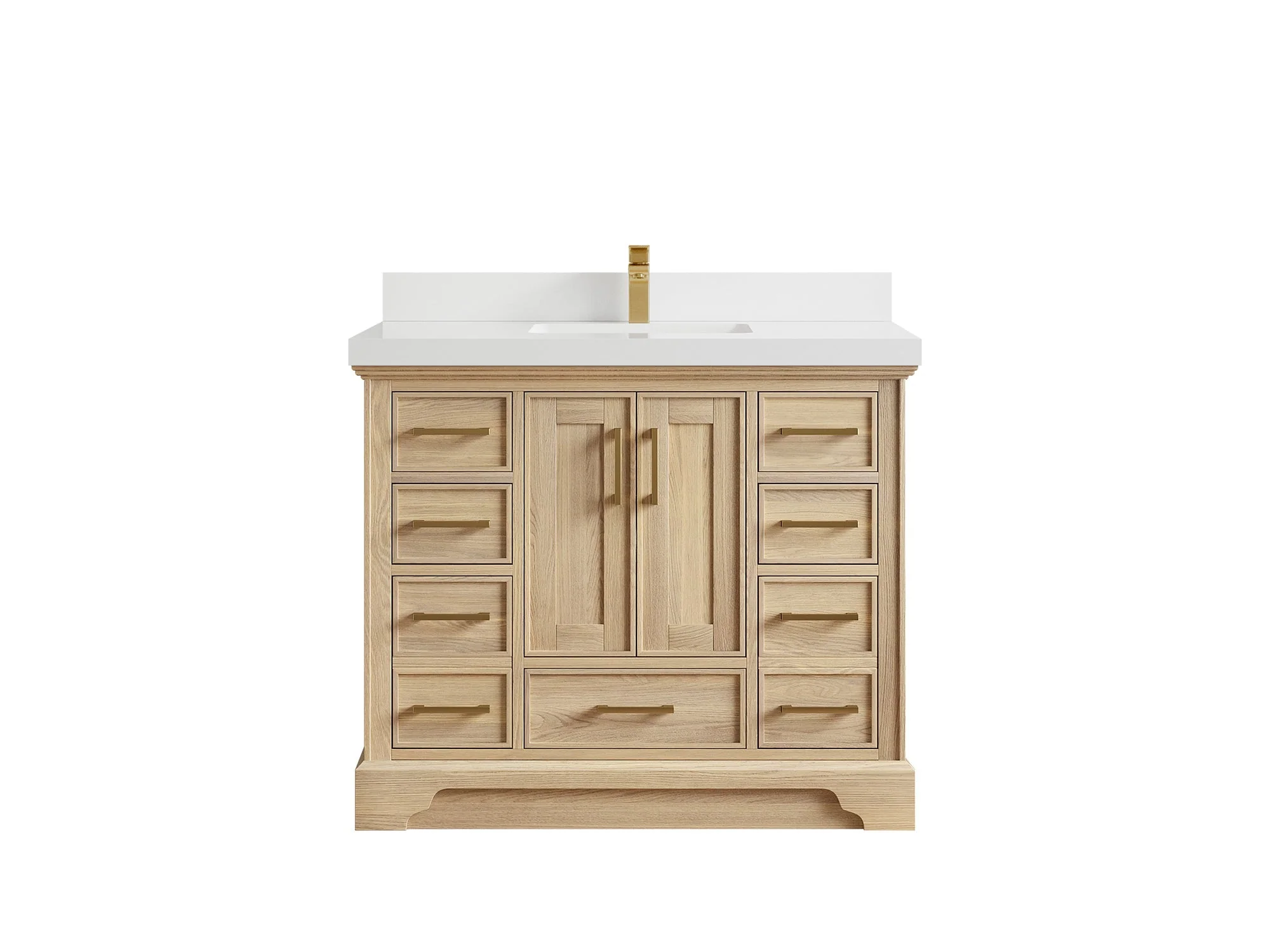 Charlotte White Oak 42 in. W x 22 in. D Single Sink Bathroom Vanity - Image 49