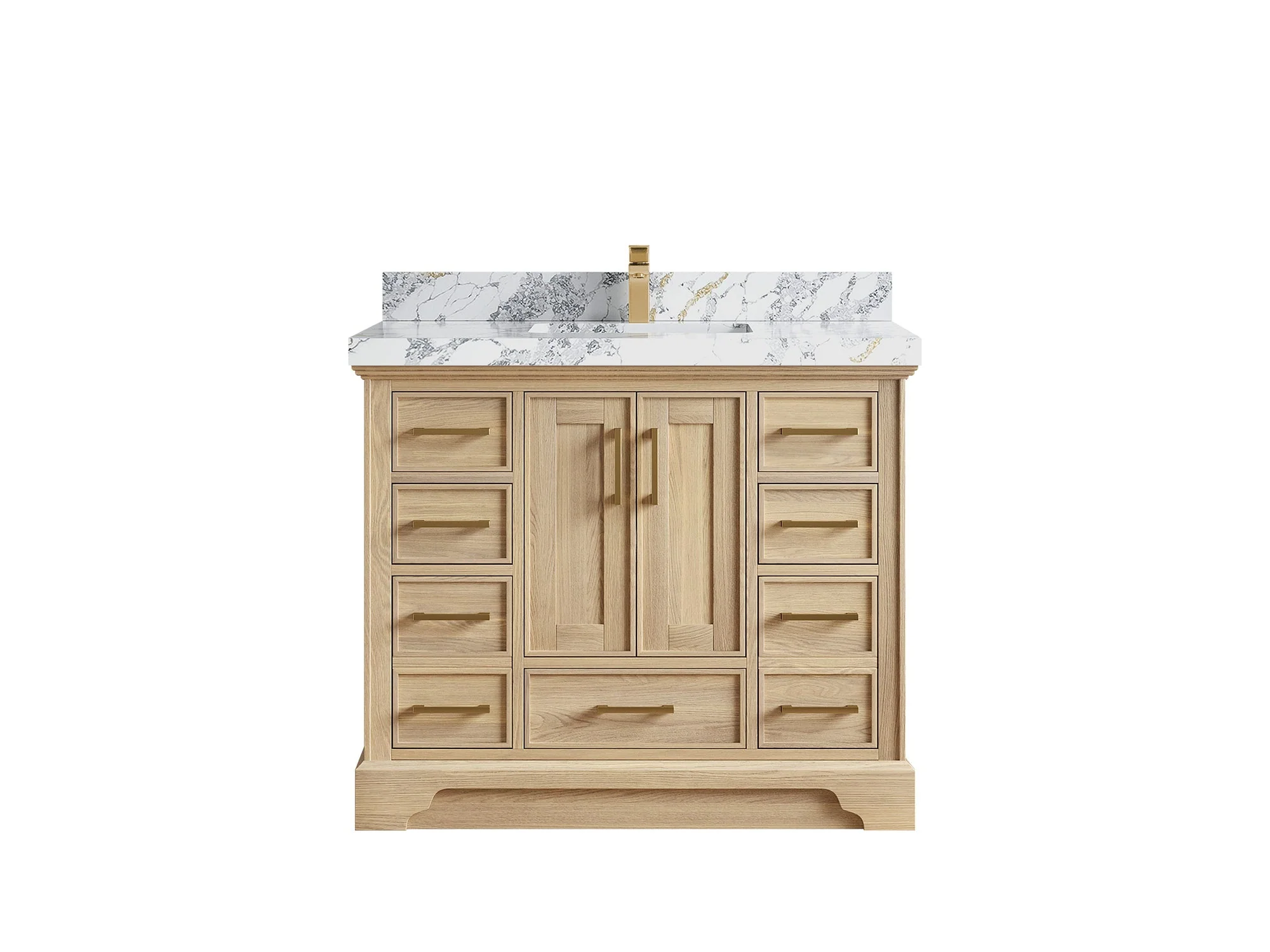 Charlotte White Oak 42 in. W x 22 in. D Single Sink Bathroom Vanity - Image 51